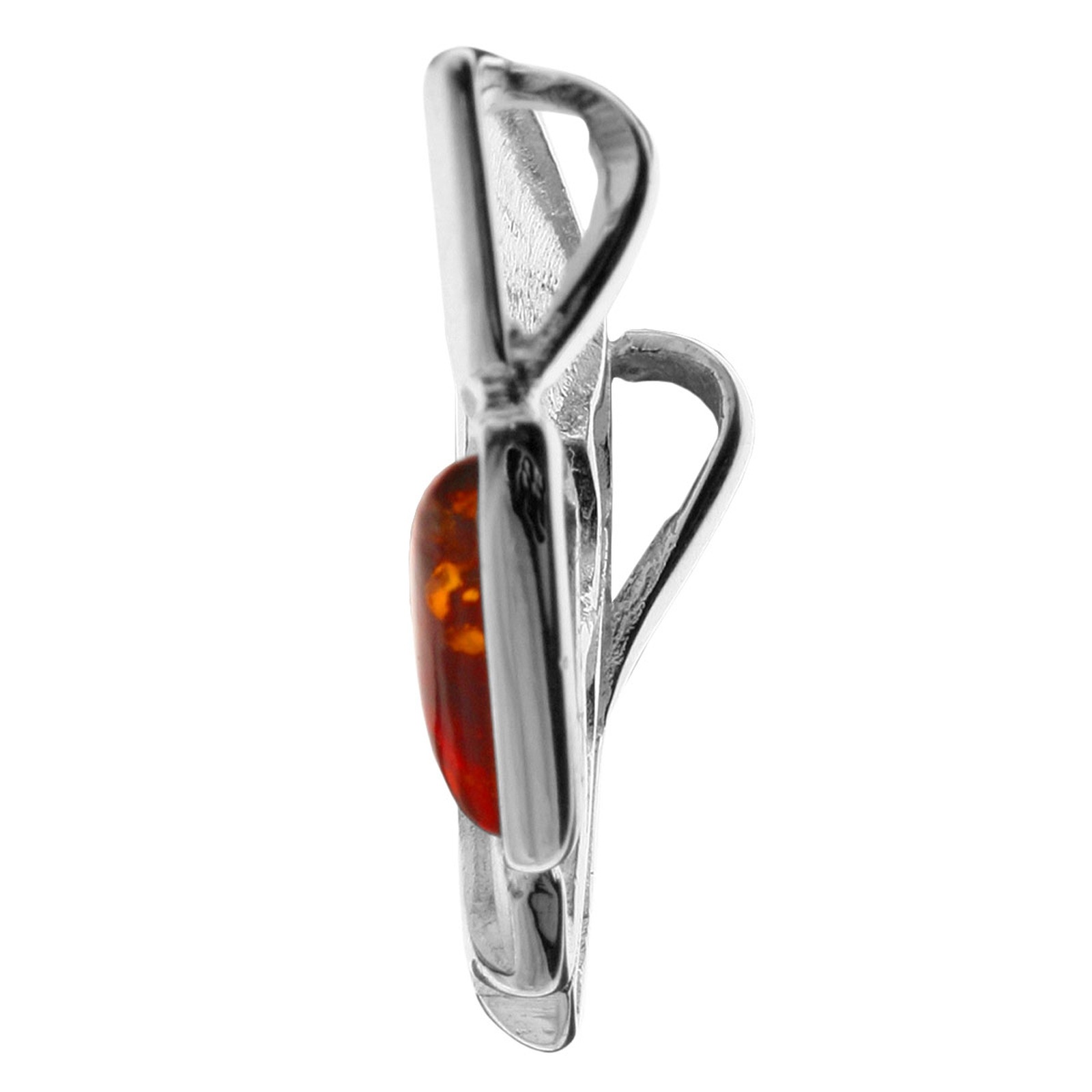 Kettenanhänger OSTSEE-SCHMUCK "- Gleiter-Benita - Silber 925/000 - Bernstein/Zirk." Gr. 23, silber (silber 925, silberfarben, weiß), Schmuckanhänger, Damen, Silber 925 (Sterlingsilber), Kettenanhänger 3