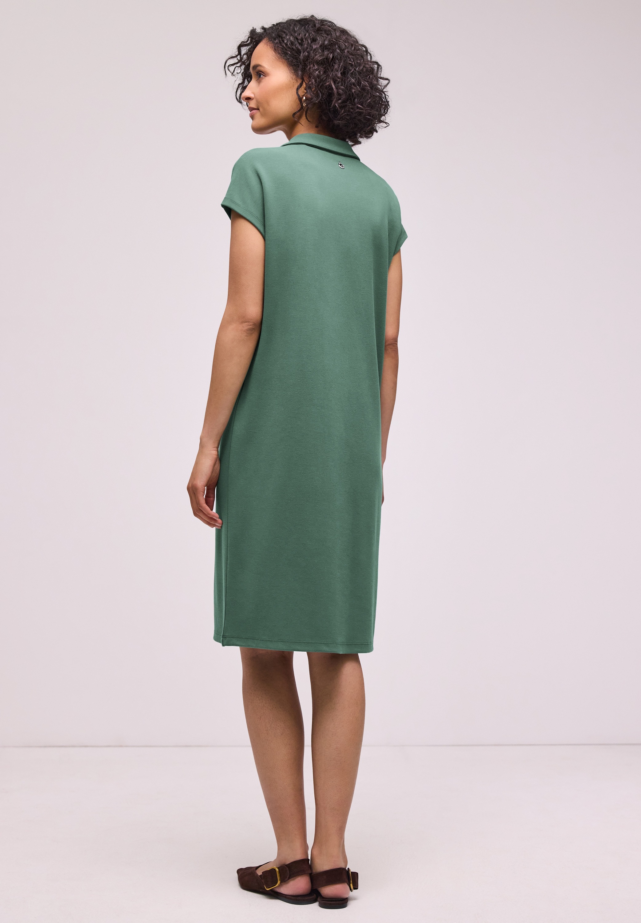 STREET ONE Midikleid Ohne Taschen in Unifarbe