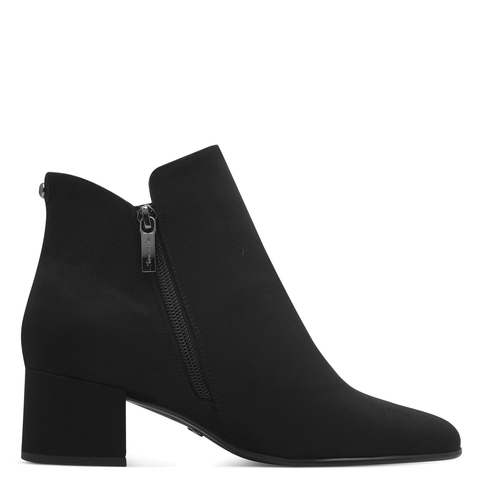 Tamaris Stiefelette, Blockabsatz, Basicstiefelette in veganer Verarbeitung, schmale Form