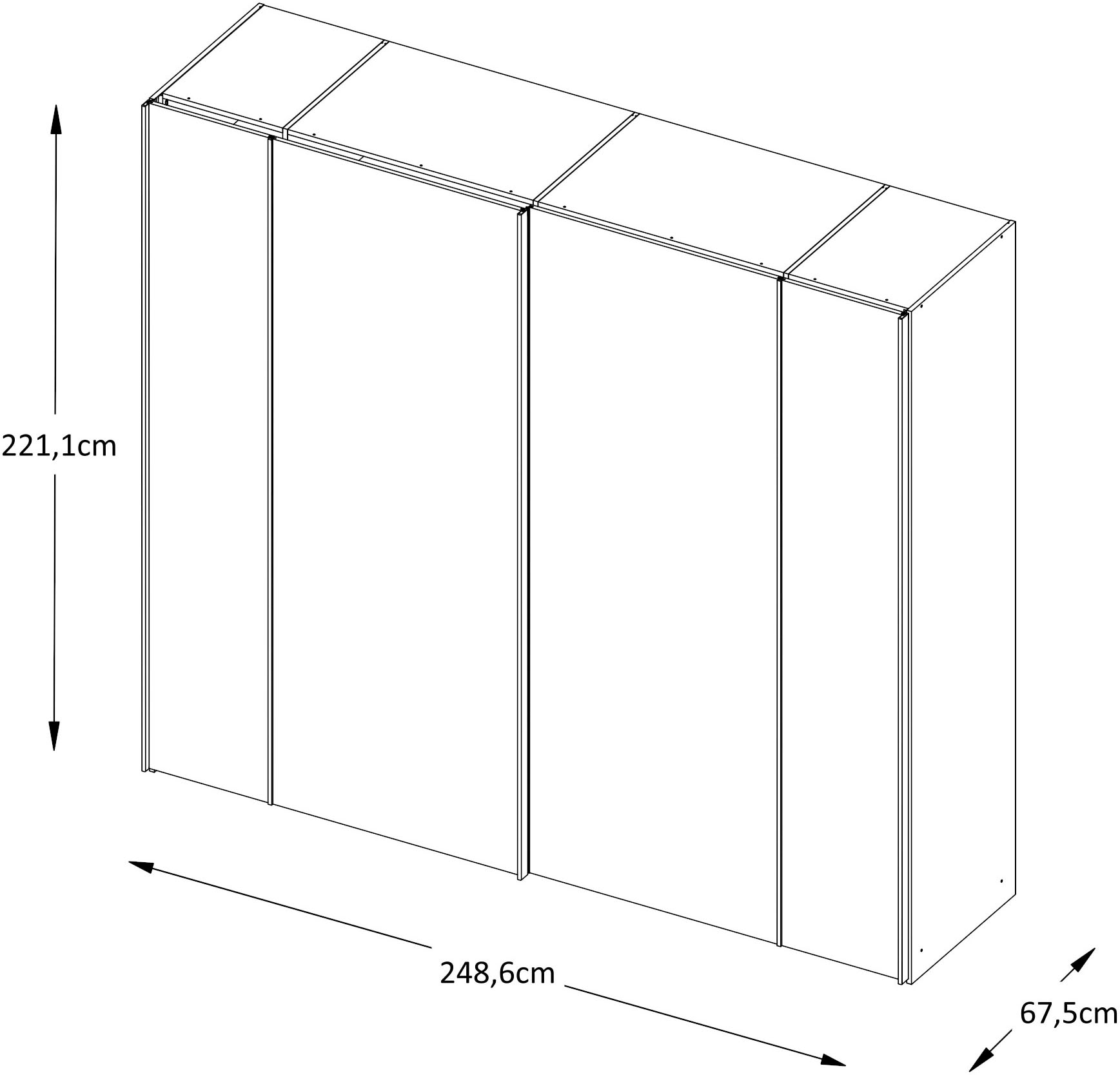 STAUD Schwebetürenschrank »Sonett 321C, Made in Germany«, mit vier verschiedenen Ausstattungsvarianten