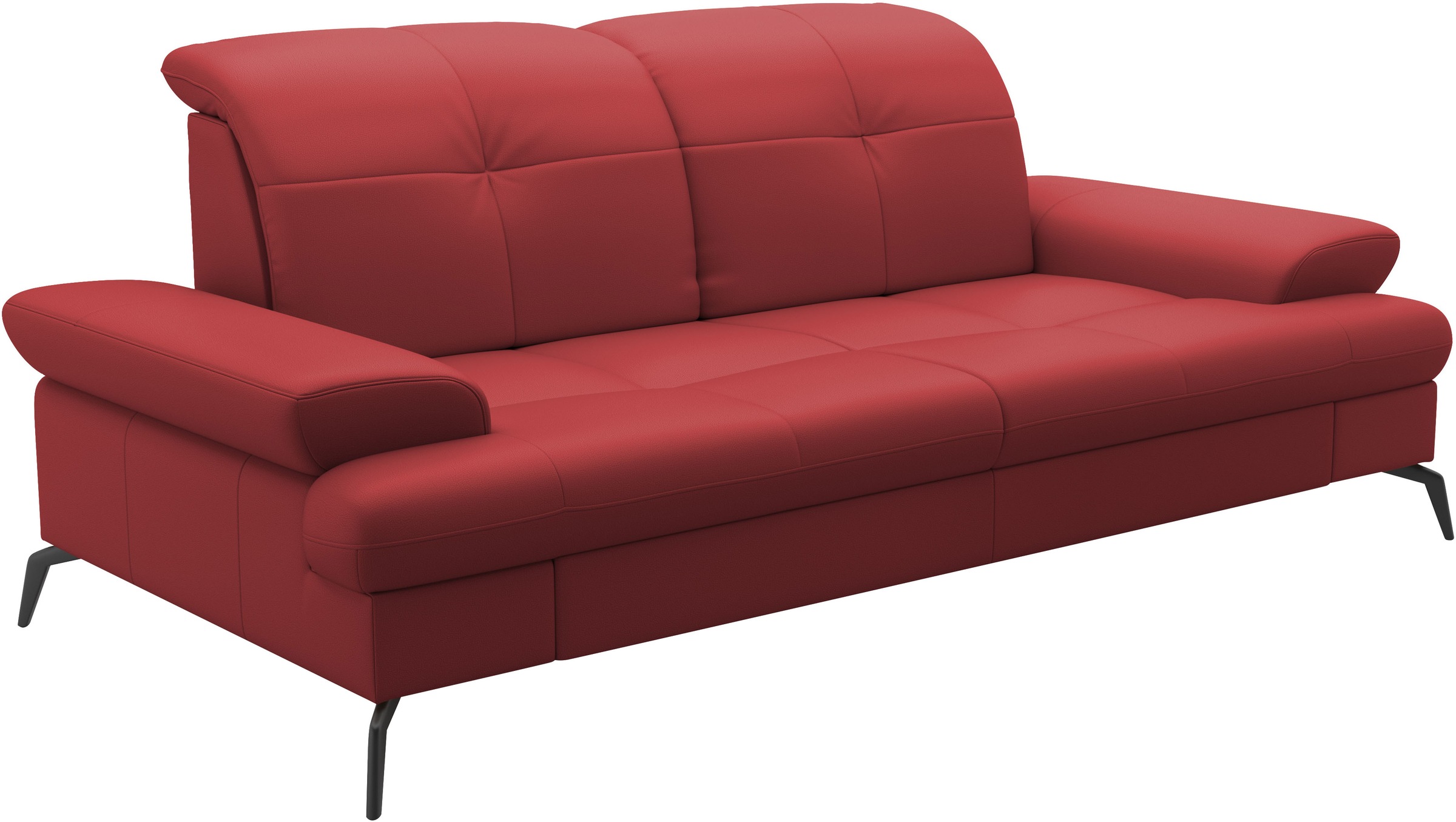 3-Sitzer SIT & MORE "Amica, inkl. Sitztiefenverstellung und Armteilverstellung", rot (feuerrot), B:212cm H:90cm T:122cm, Sofas, wahlweise mit Kopfteilverstellung und Bettfunktion 2