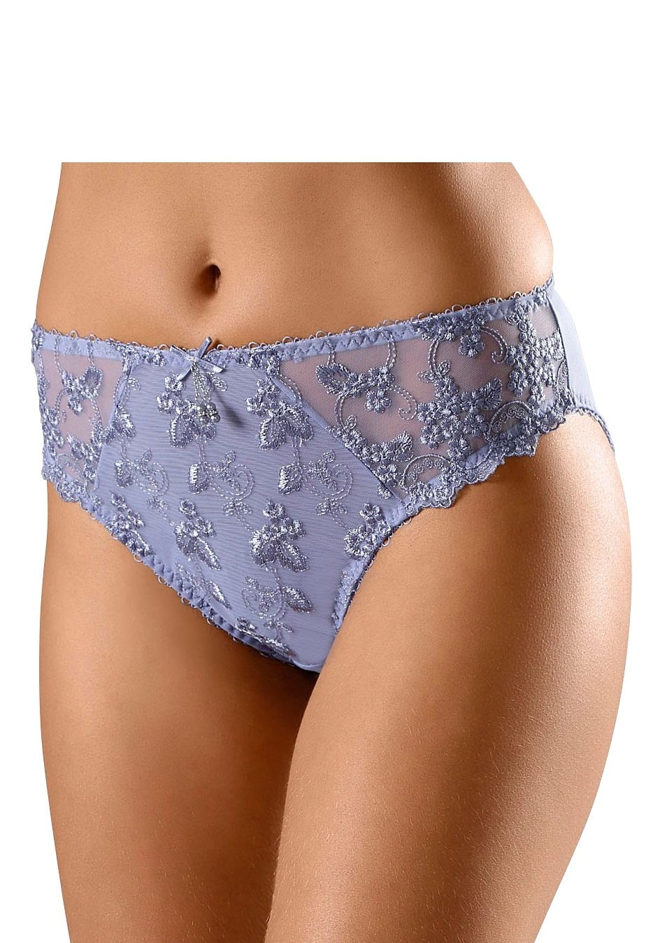 Slip, Dessous mit schöner Blümchen-Stickereispitze