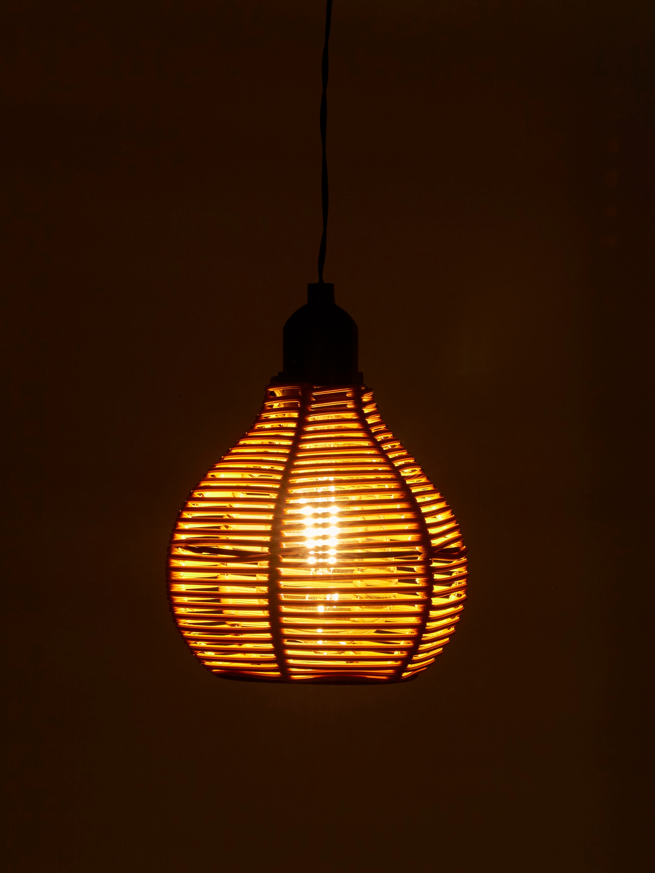 LUXFORM Hängeleuchte »Luxform Hanging Lamp Rattan«, Leuchtmittel LED-Modul | LED fest integriert, LED-Hängeleuchte, batteriebetrieben, warmweiß