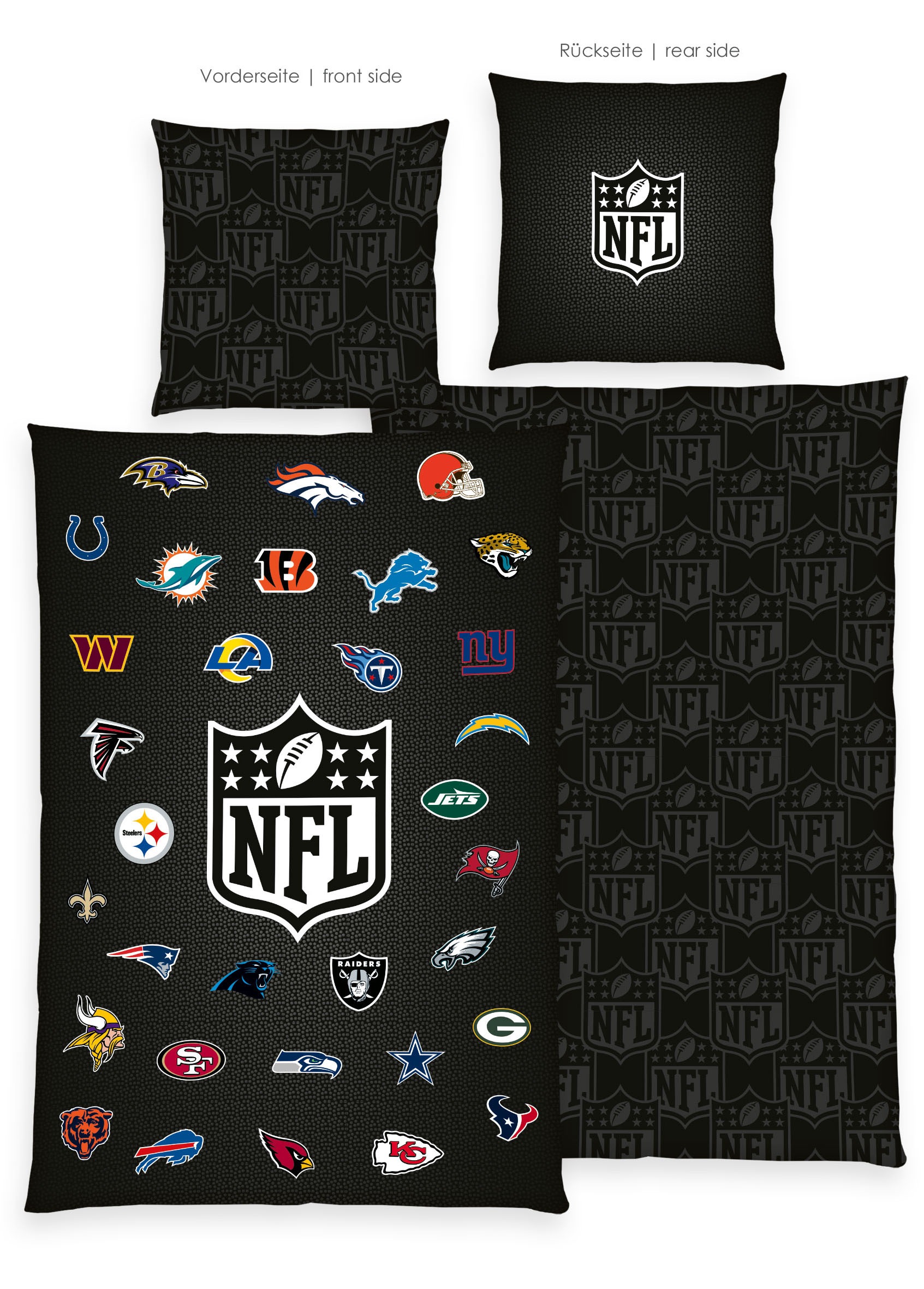 NFL Bettwäsche "NFL All Teams" 2 Stk. Wendemotiv günstig online kaufen