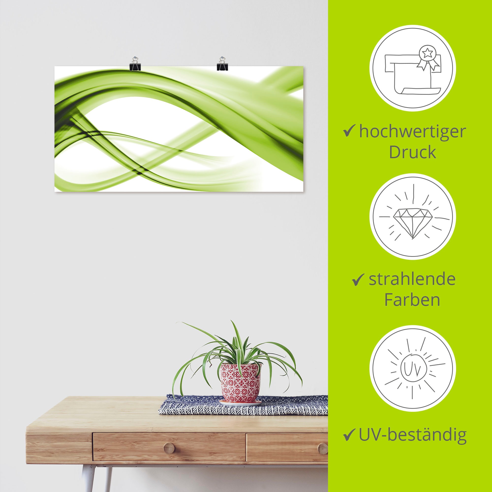 Artland Wandbild »Abstrakte Komposition«, Gegenstandslos, (1 St.), als Leinwandbild, Poster in verschied. Größen