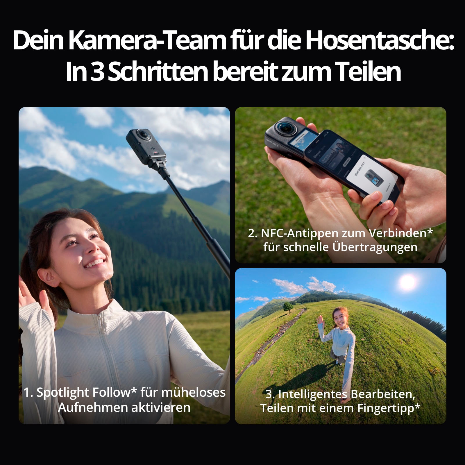 DJI 360°-Kamera »Osmo 360 II Get Set Combo« 8K Bluetooth