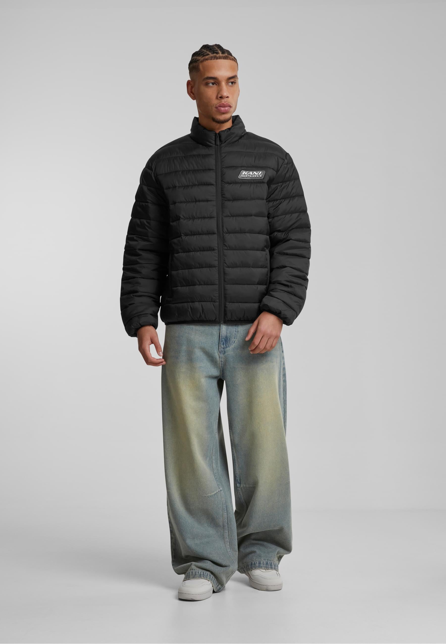 Karl Kani Winterjacke »Karl Kani Karl Kani Sport Patch Light Puffer Jacket«, (1 St.), ohne Kapuze