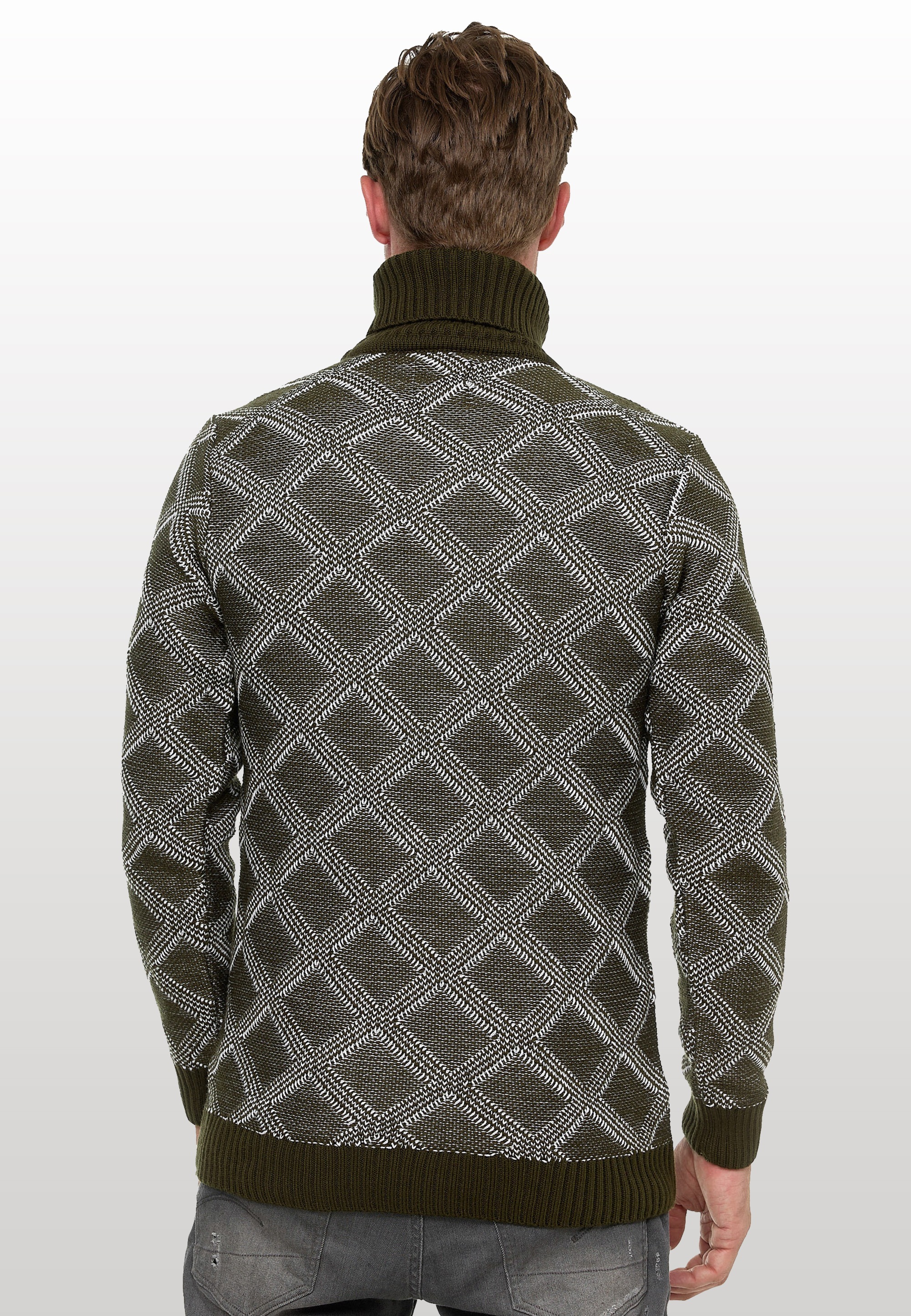 Rusty Neal Rollkragenpullover, mit stylischem Karo-Muster