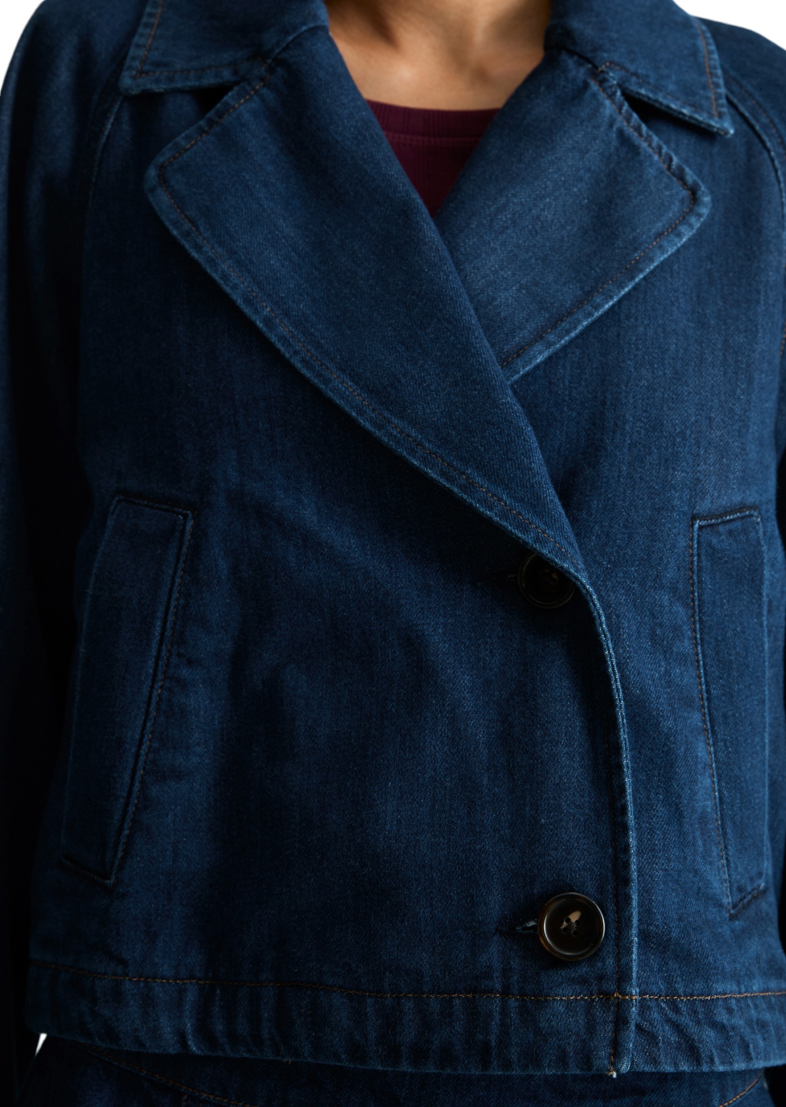 Marc O'Polo DENIM Trenchcoat »made with Orange Fiber«