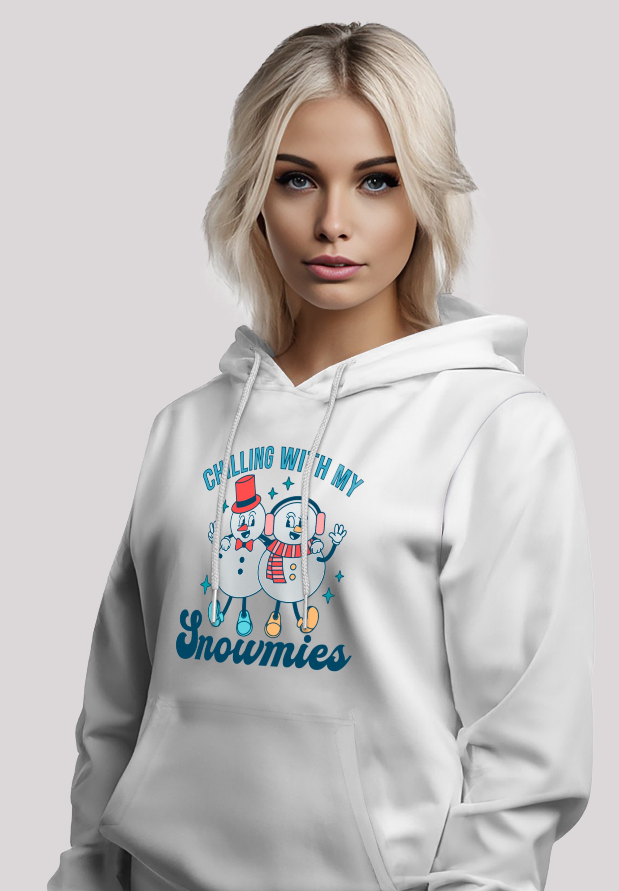 F4NT4STIC Kapuzenpullover »Chilling with My Snowmies«, Premium Qualität