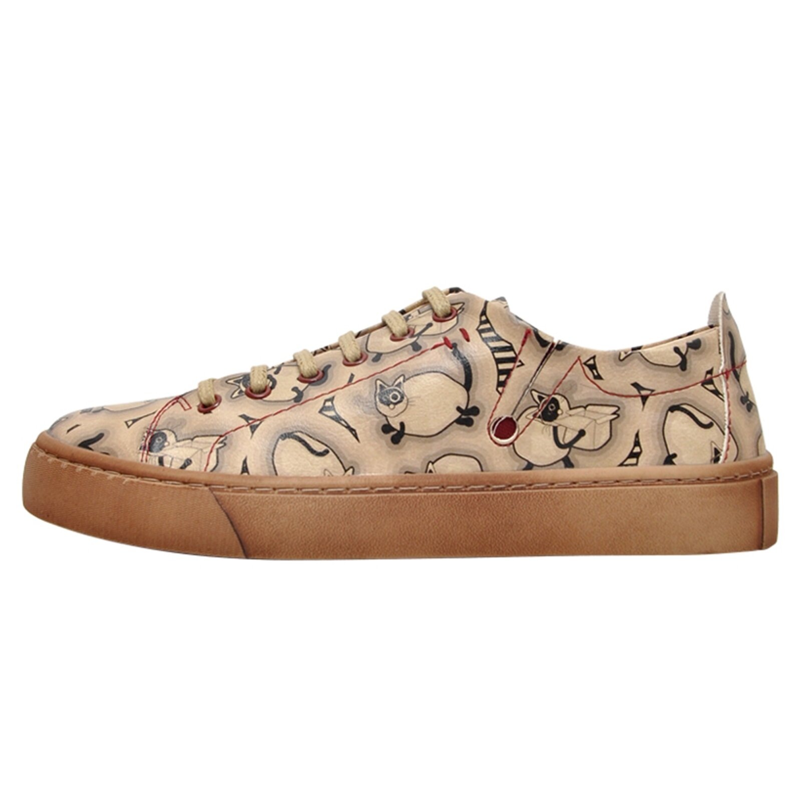 DOGO Sneaker »Sneaky Schnürsneaker Life Is Better With A Cat Damen Sneaker«  Handgefertigt