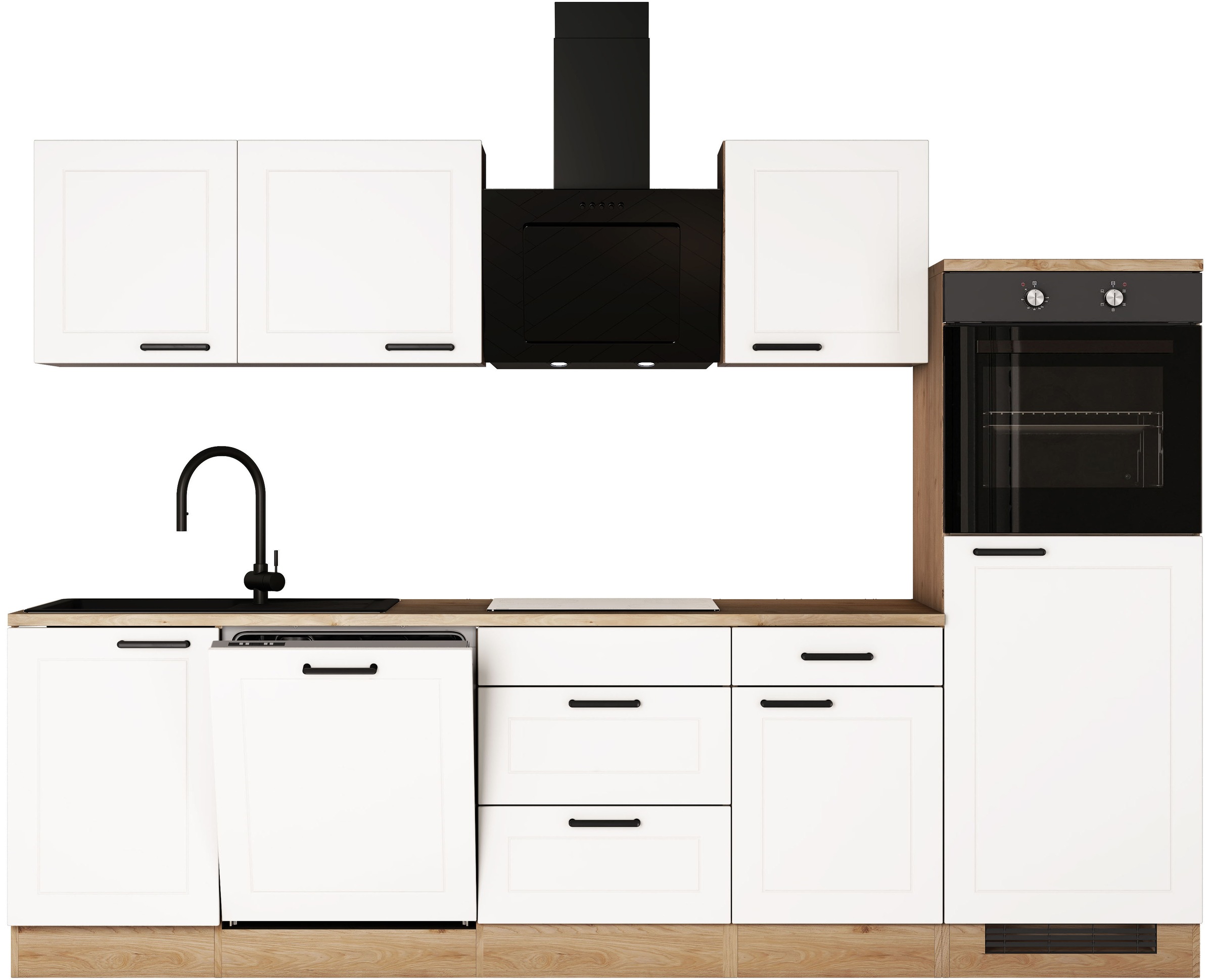 Flex-Well Küche "ROMEO & JULIA, im Landhaus-Stil, Breite 280 cm" L-280-2317 günstig online kaufen