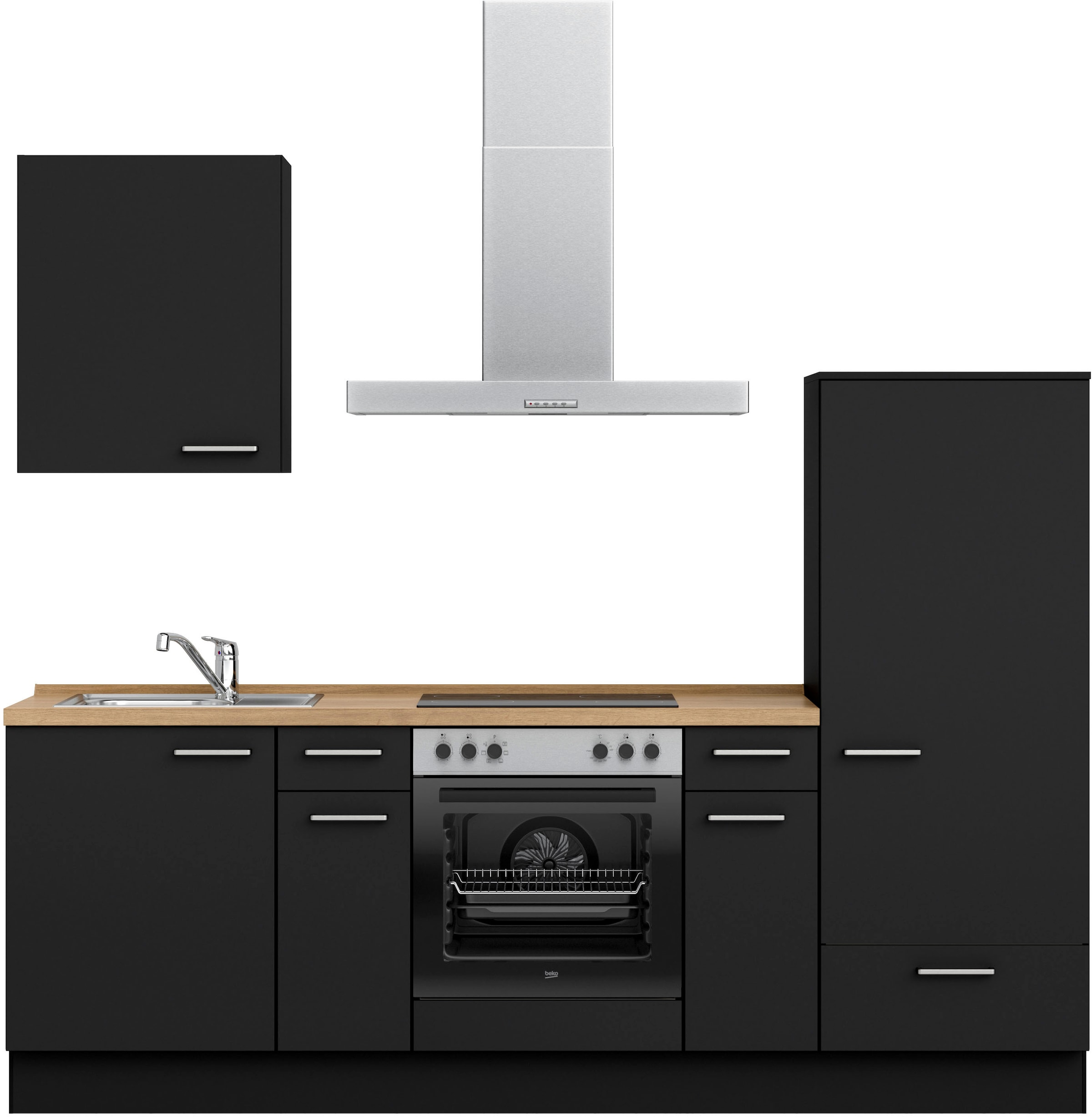 nobilia ""Touch I", NEU: individuell anpassbar mit gratis Profi-Beratung" vormontiert, Breite 240 cm, Ausrichtung wählbar, wahlw. mit E-Geräten