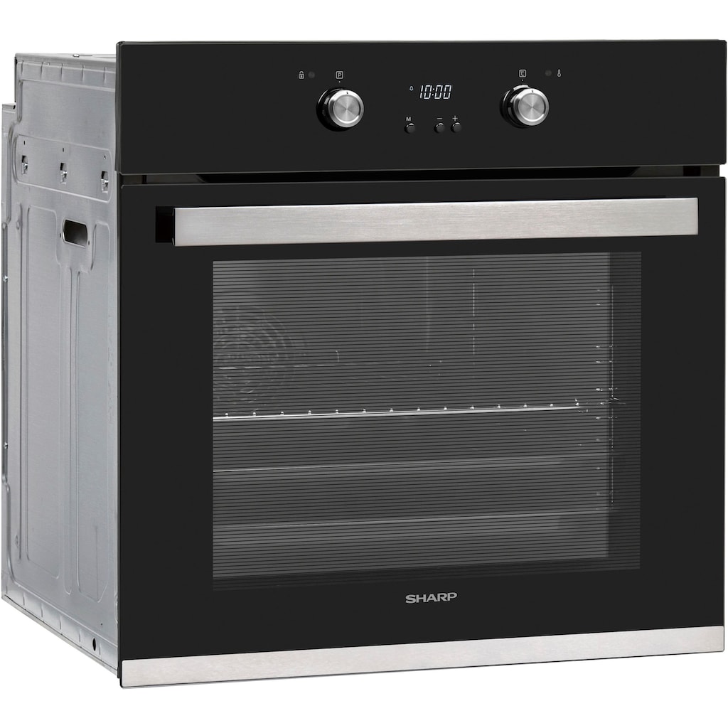 Sharp Einbaubackofen »K-61D27BM1-FR«, K-61D27BM1-FR, Pyrolyse-Selbstreinigung