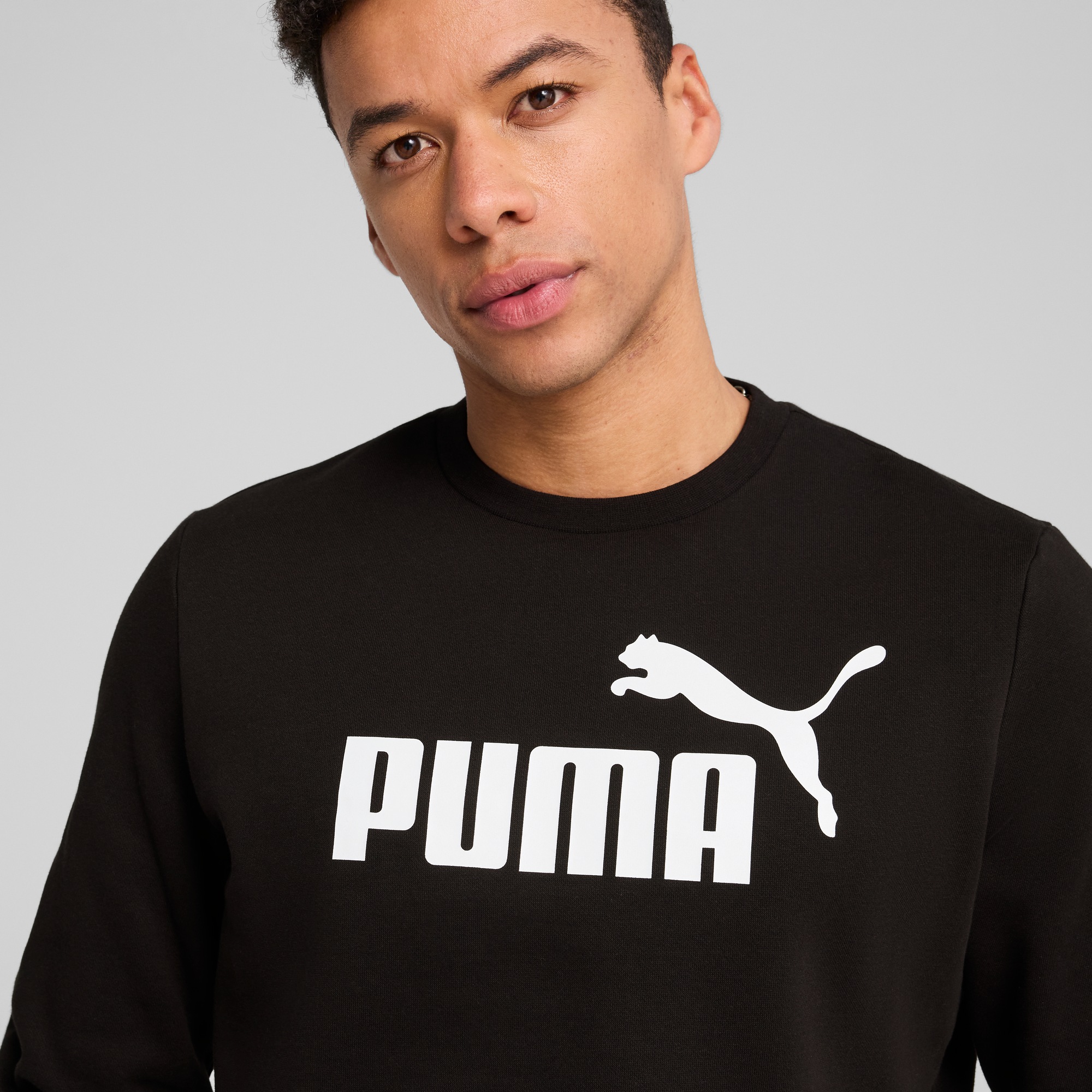 Puma ESS No. 1 Logo Crew FL Long Sleeve Shirt Black Size L 5