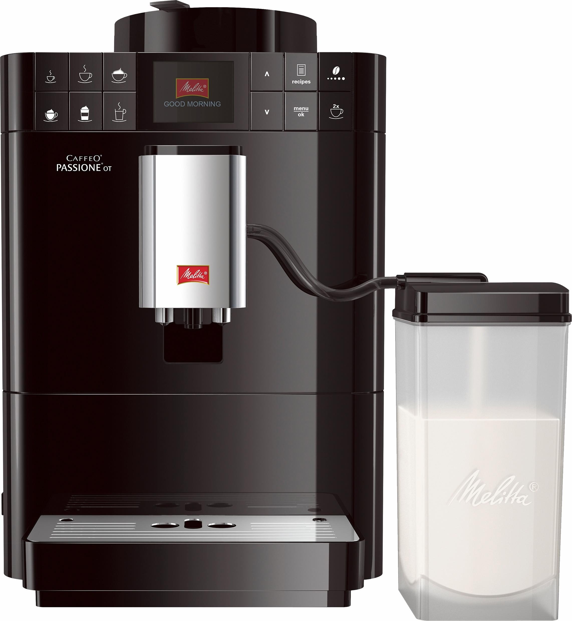 Melitta Kaffeevollautomat »Passione® One Touch F53/1-101, silber«, One Touch Funktion, tassengenau frisch gemahlene Bohnen