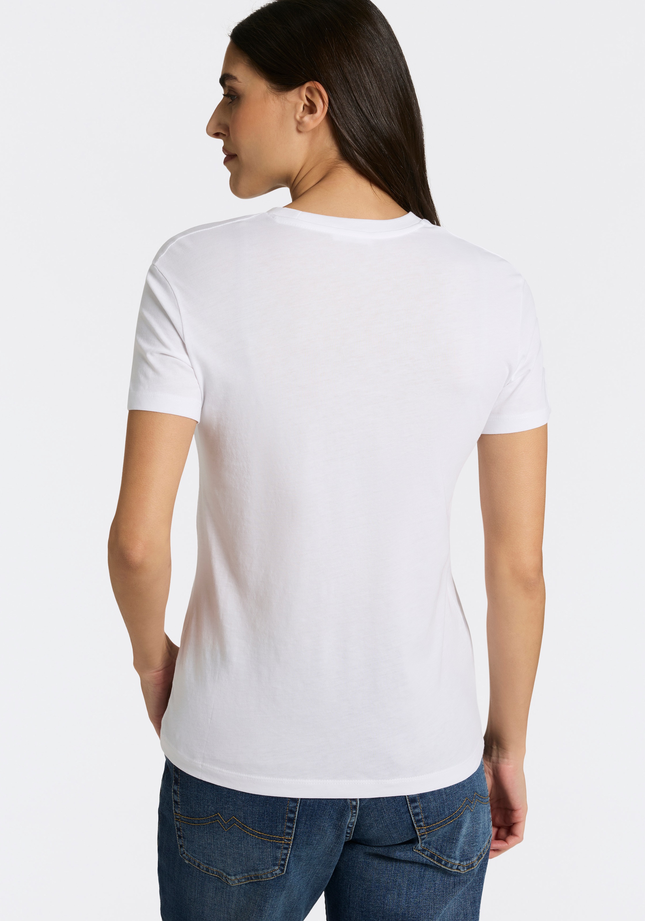 Replay T-Shirt mit Rundhals, reine Baumwolle günstig online kaufen