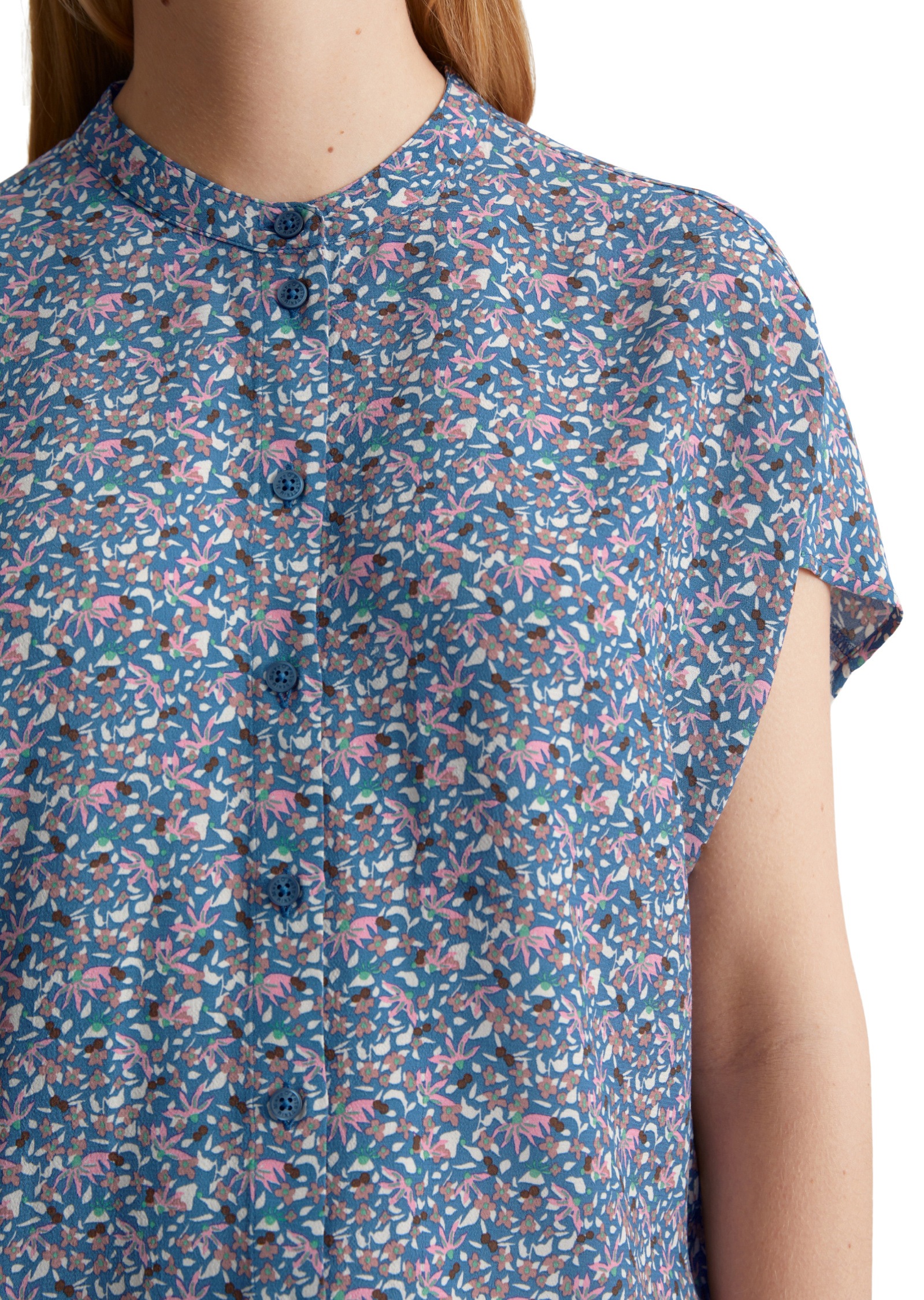 Marc O'Polo DENIM Kurzarmbluse »aus LENZING™ ECOVERO™«