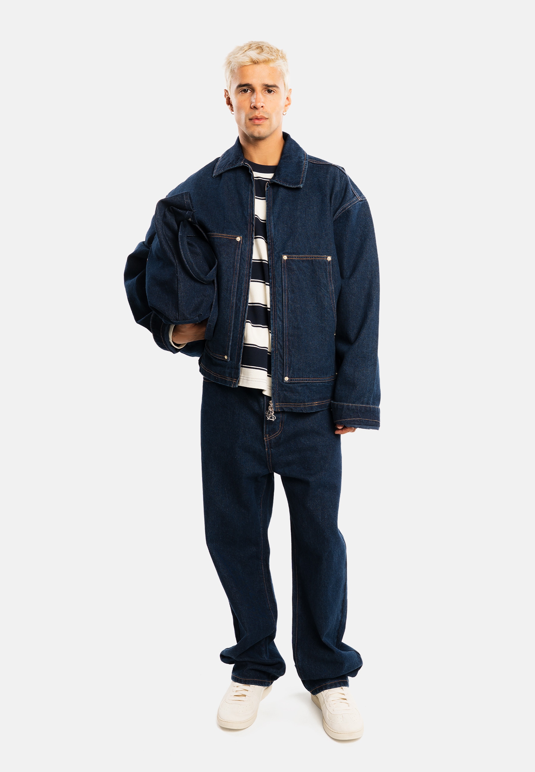 Another Cotton Lab Jeansjacke »Another Cotton Lab Another Indigo Jacket« 1 Stk. tlg. ohne Kapuze