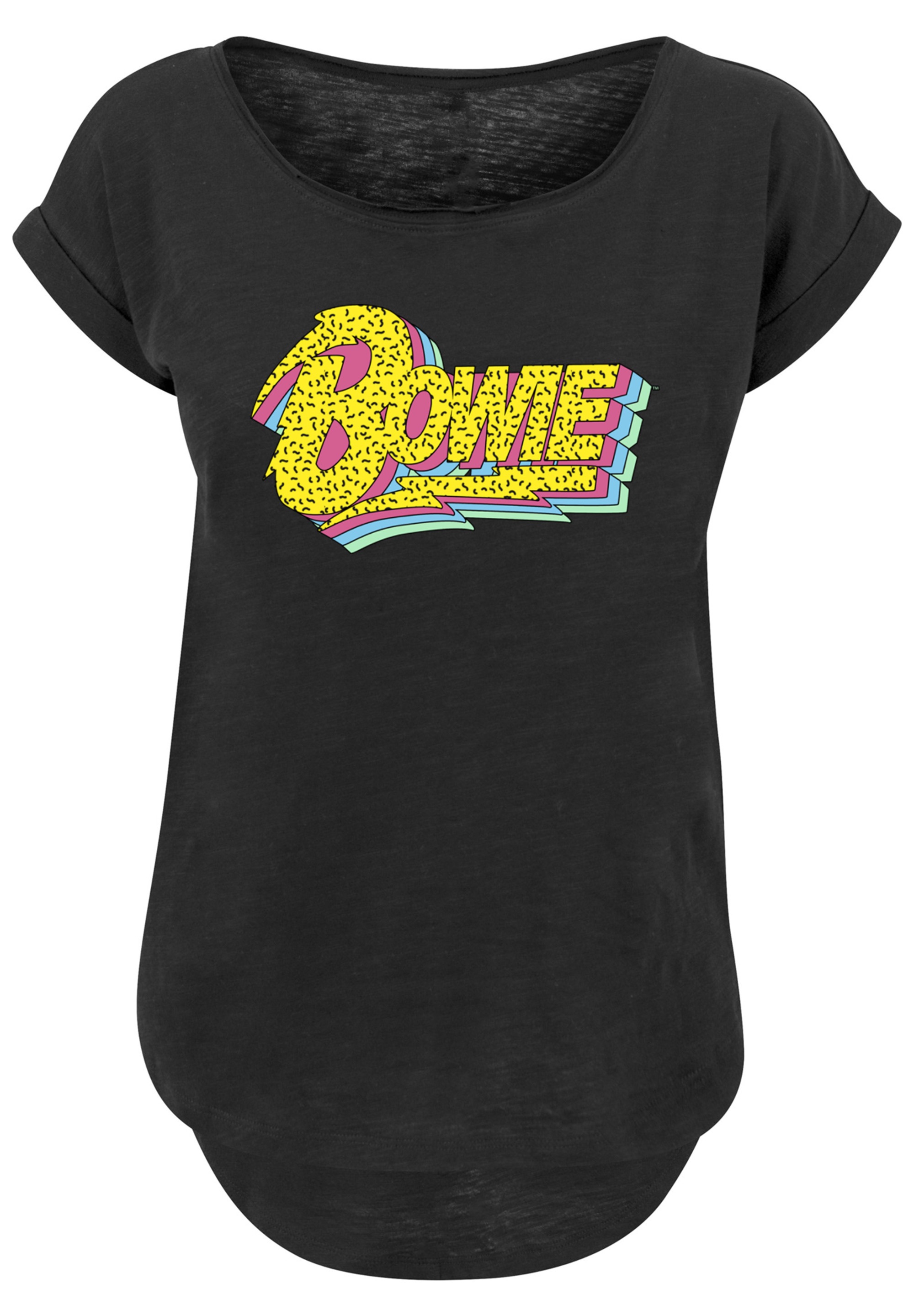F4NT4STIC T-Shirt »David Bowie Moonlight 90s Logo«, Print