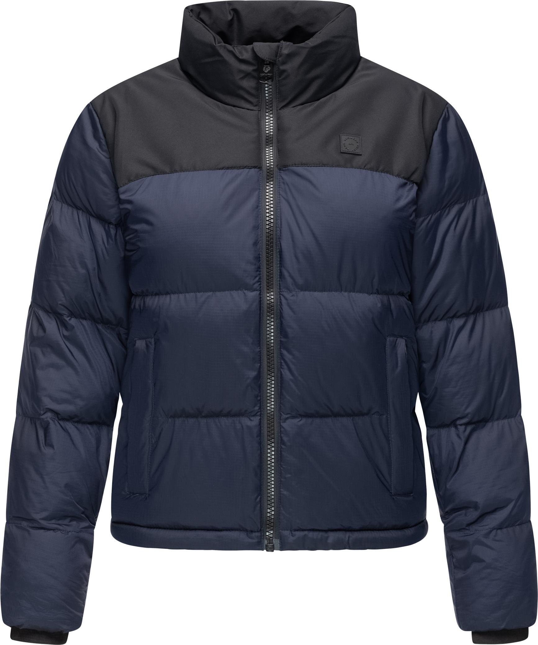 Ragwear Steppjacke »Serah«, ohne Kapuze, stylische Damen Winterjacke im Colourblocking-Design