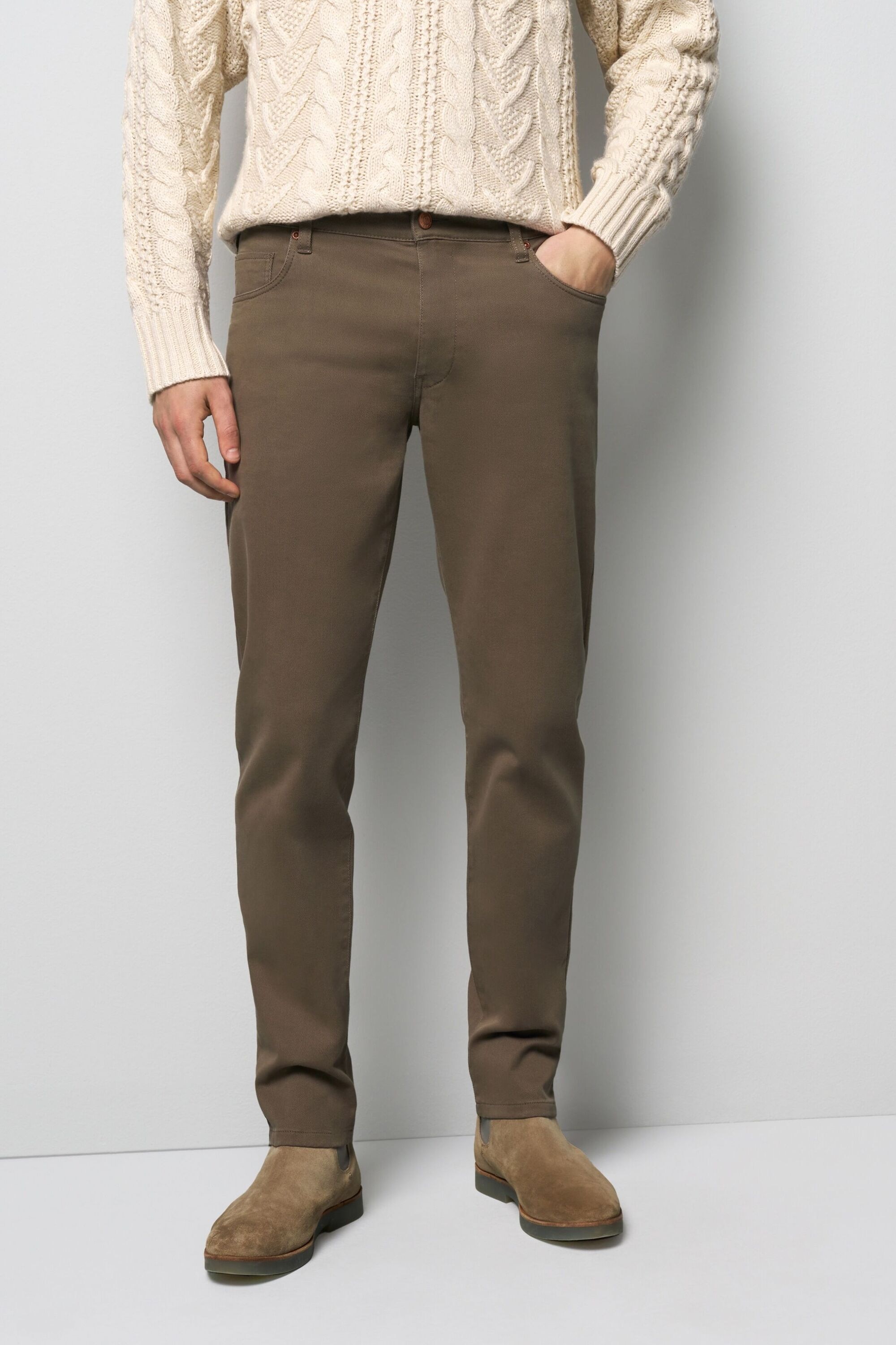 MEYER Chinos »Five-Pocket Chino«, aus robustem BIO-Baumwoll