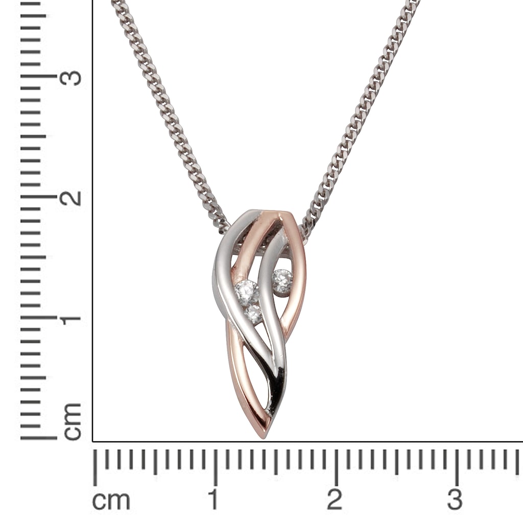 Zeeme Paar Creolen »925/- Sterling Silber zweifarbig«