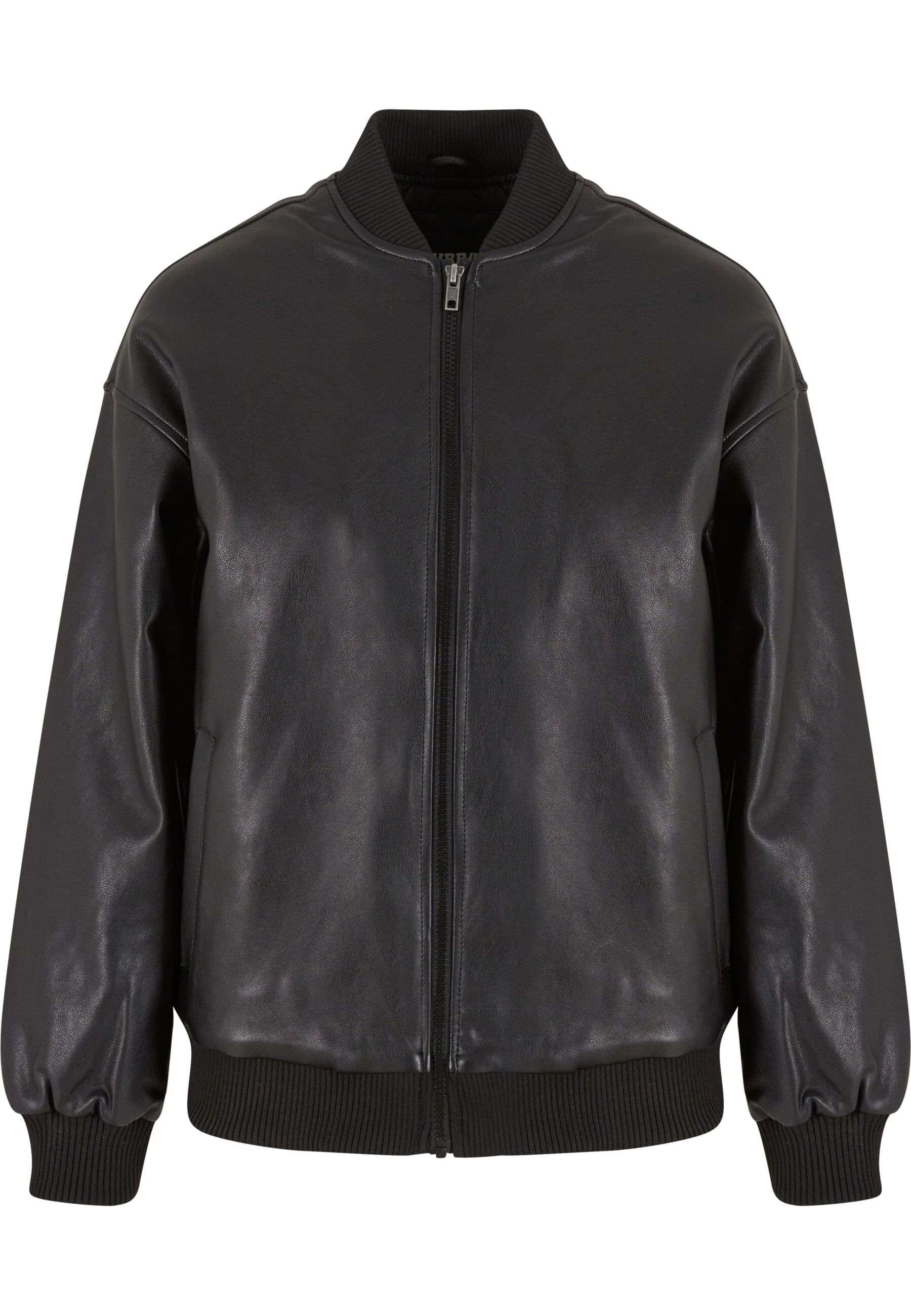 URBAN CLASSICS Lederjacke "Urban Classics Ladies Synthetic Leather Bomber J günstig online kaufen