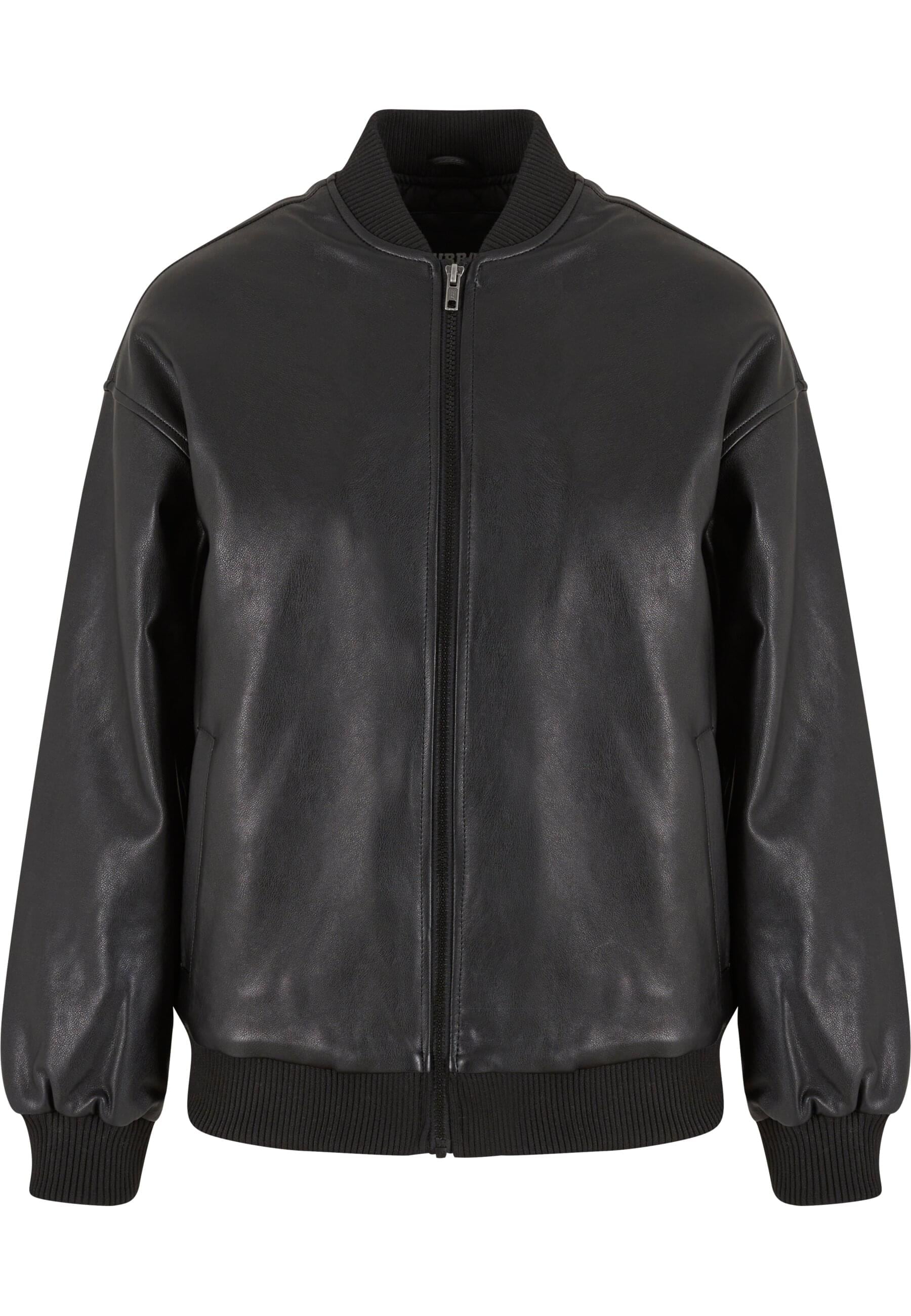 URBAN CLASSICS Lederjacke "Urban Classics Ladies Synthetic Leather Bomber J günstig online kaufen