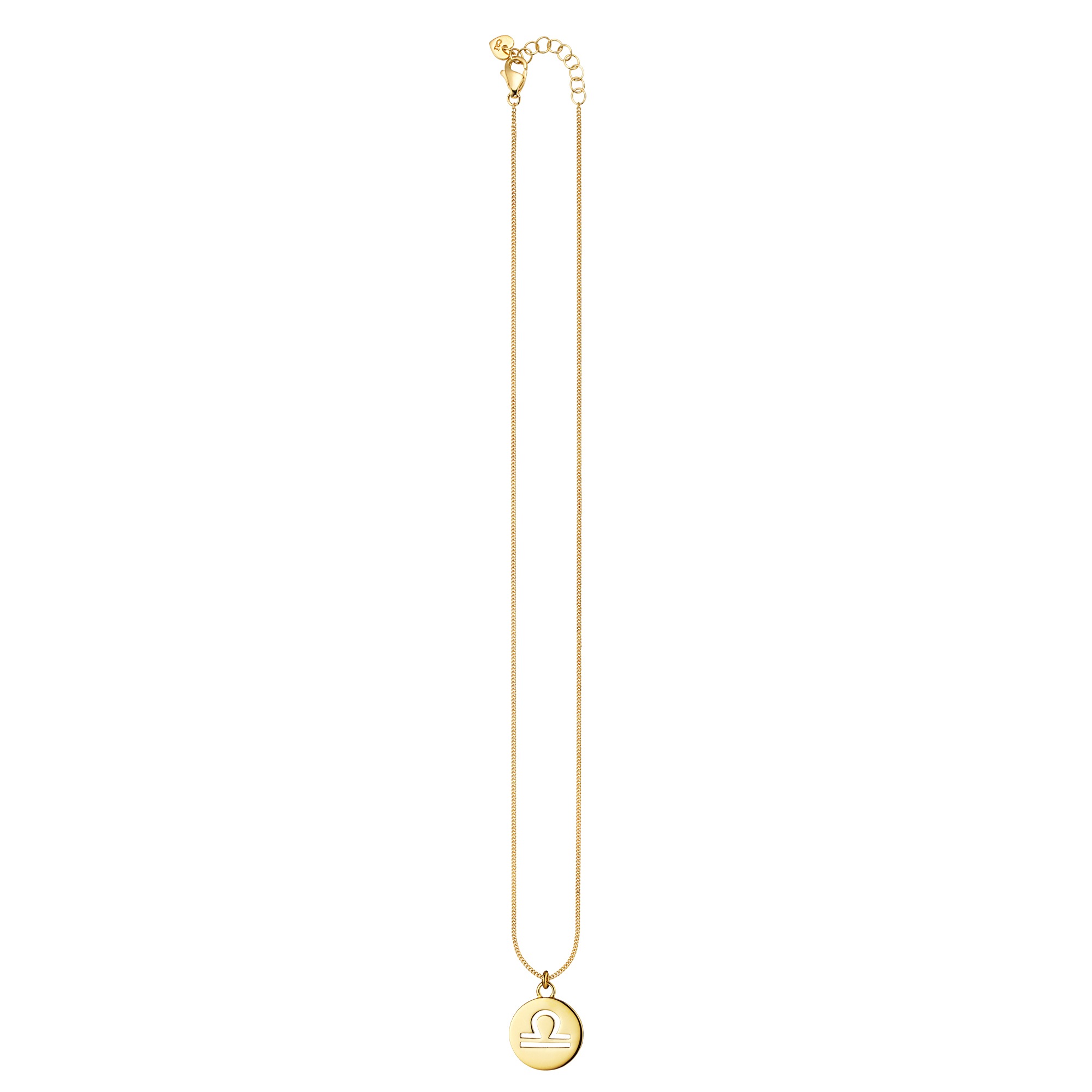 CAÏ Kette mit Anhänger »Waage Sternzeichen 925/- Sterling Silber vergoldet«