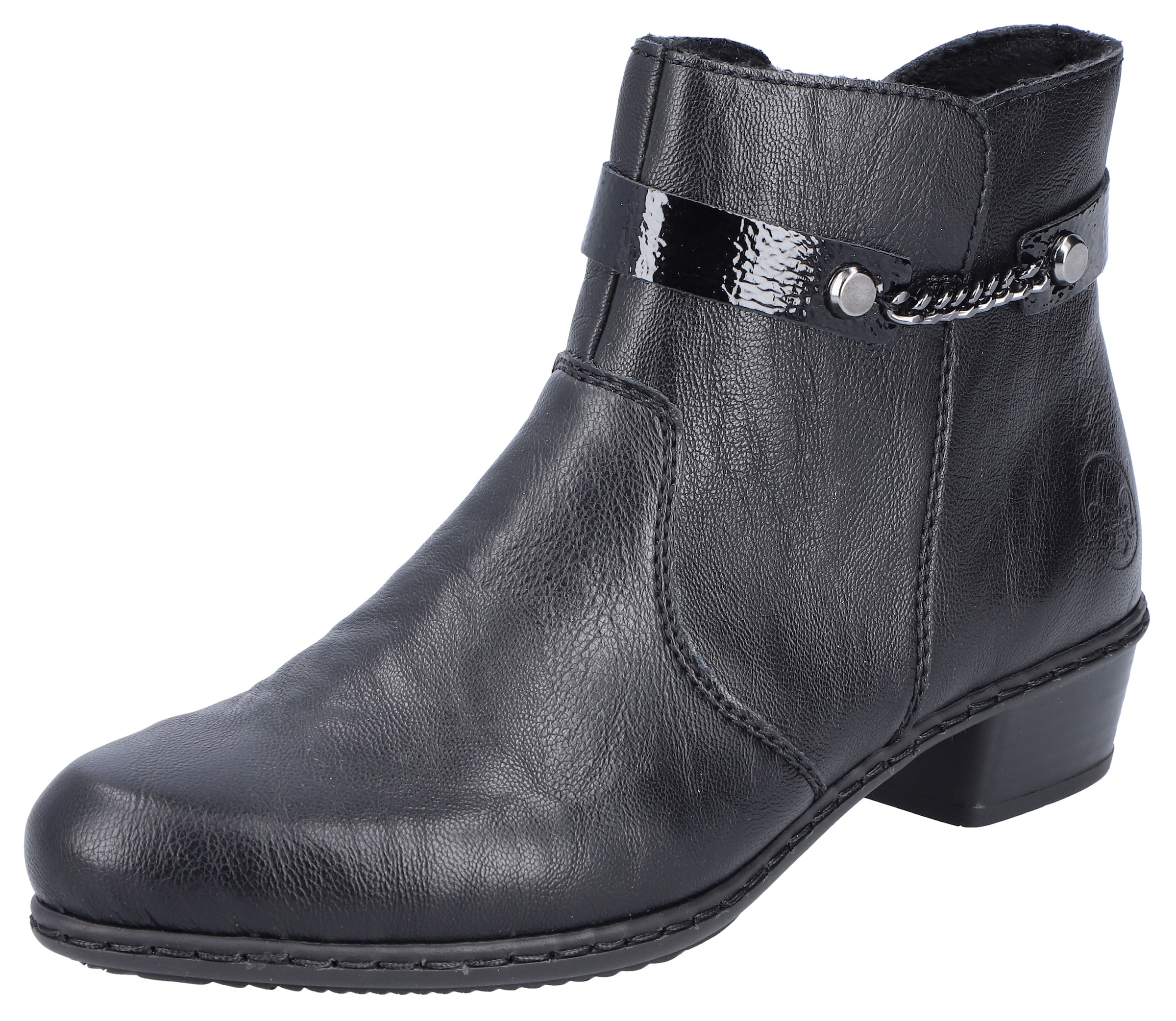 Rieker Stiefelette, mit kleiner Zierkette am Schaft, schmale Form