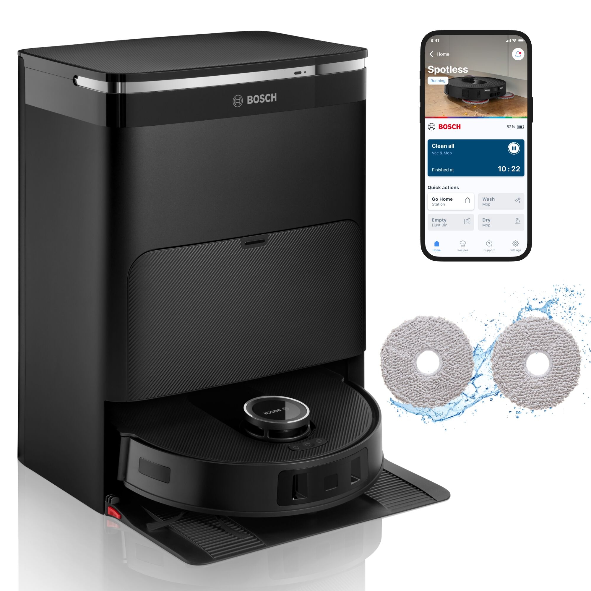 BOSCH Saugroboter "Spotless Max BCRDW3B mit Wischfunktion, rotierende Wisch günstig online kaufen