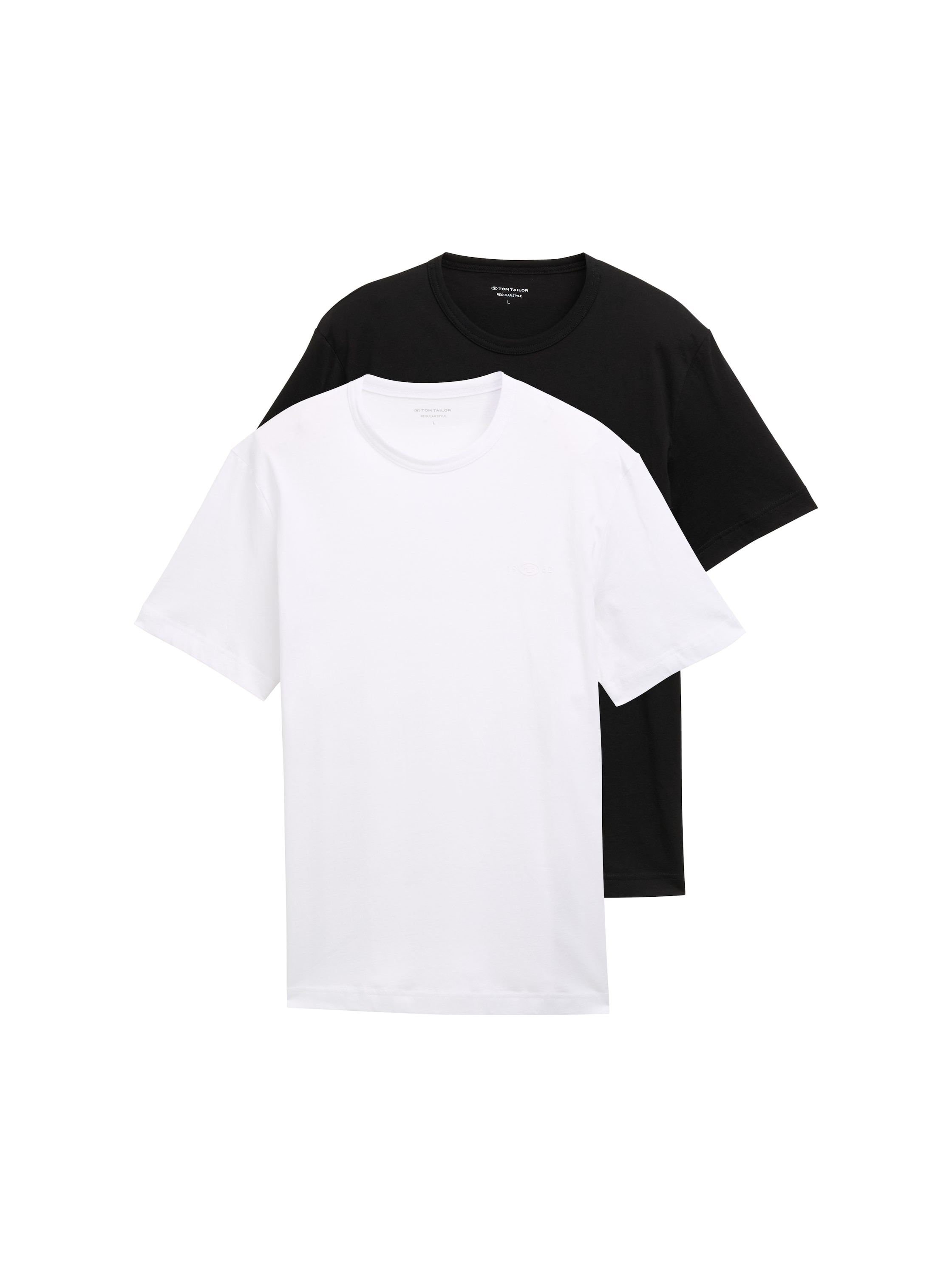 TOM TAILOR T-Shirt Packung, 2 Stk. mit Ton-in-Ton Logo günstig online kaufen