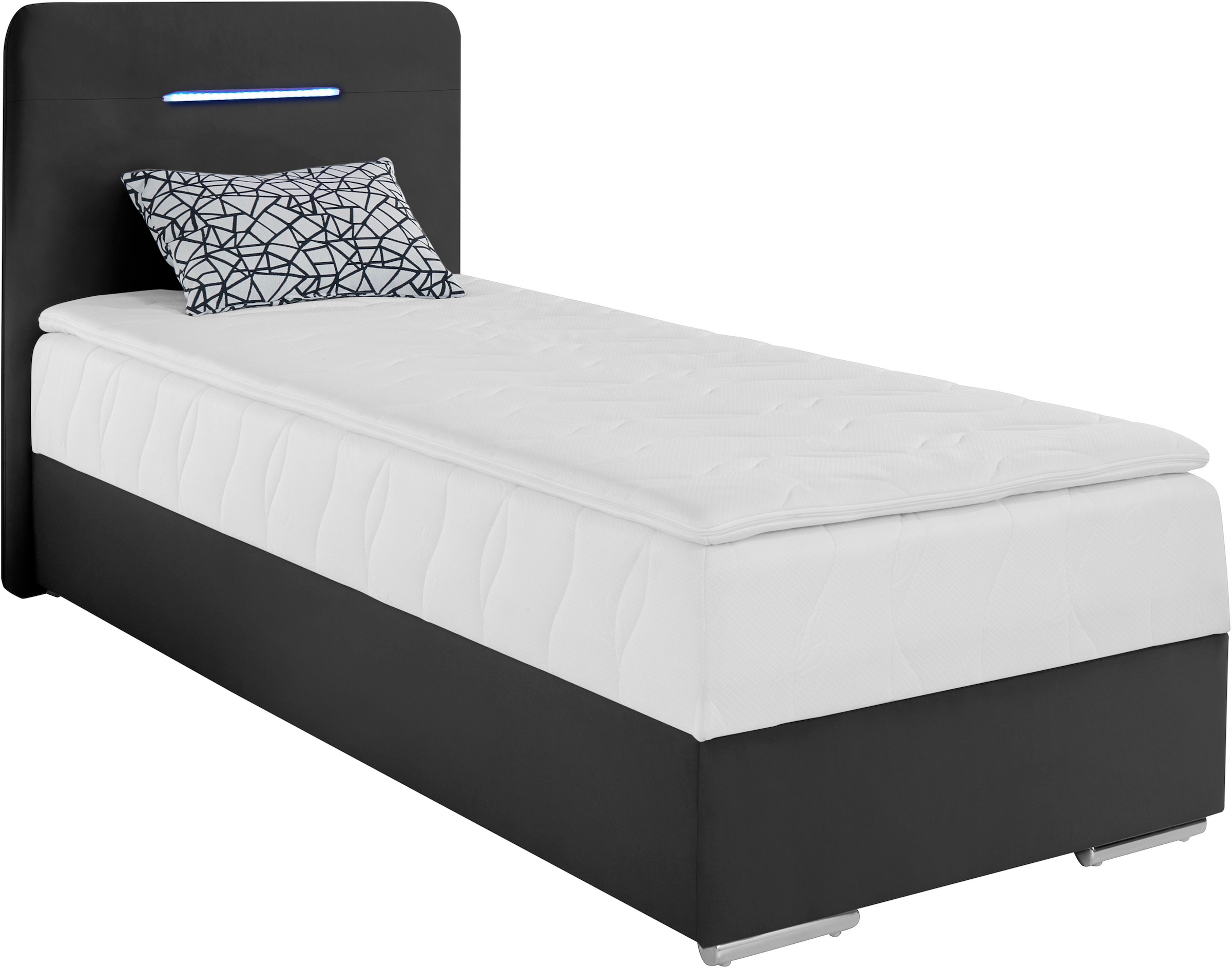 COTTA Boxbett »Lighstar« inklusive LED-Beleuchtung, Topper, Bettkasten und Zierkissen