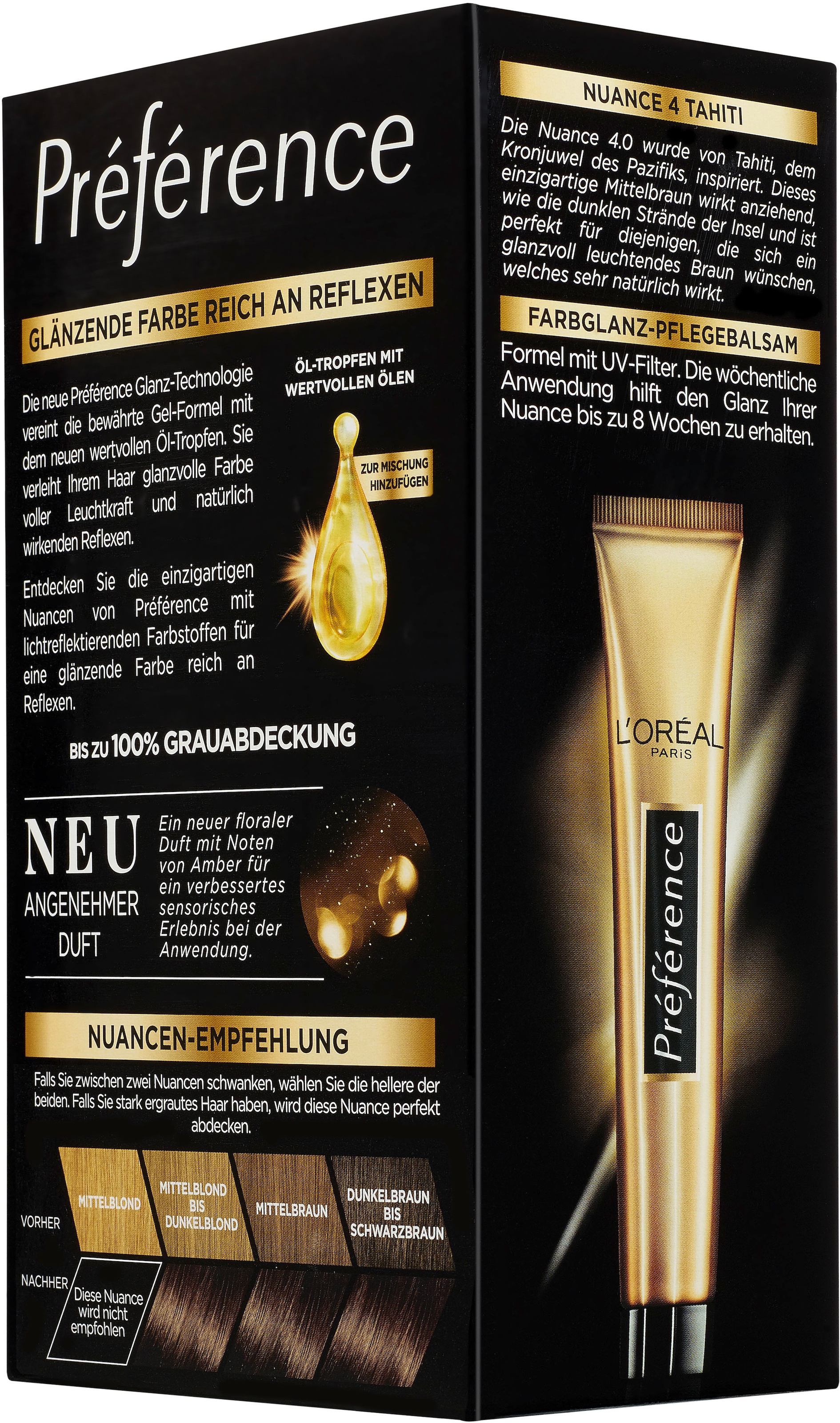 L'ORÉAL PARIS Coloration »L'Oréal Paris Permanente Haarfarbe, Naturbraun«, (3 tlg.)