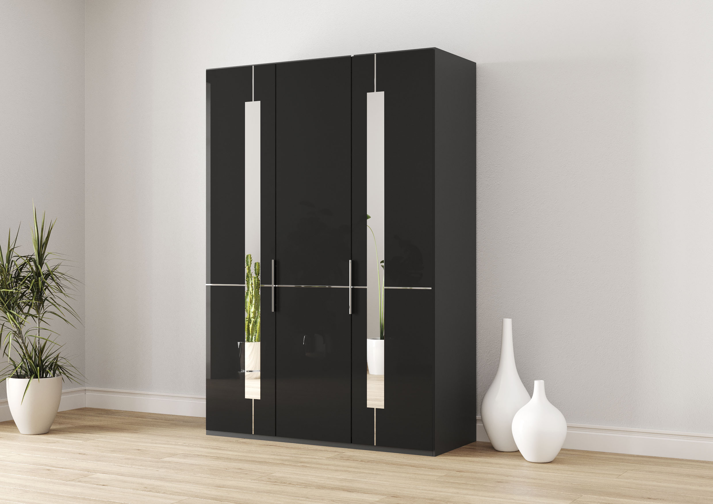 Musterring Kleiderschrank "Imola W" Einlegeböden und Kleiderstangen, mit Glastüren inklusive Zierspiegel