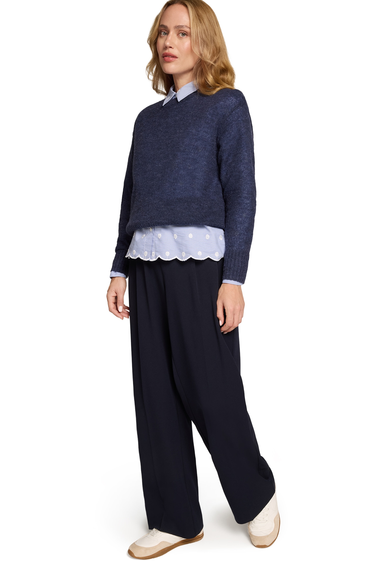 Zero Stoffhose »Damen mit Bindeband 32 Inch«  Bindedetail
