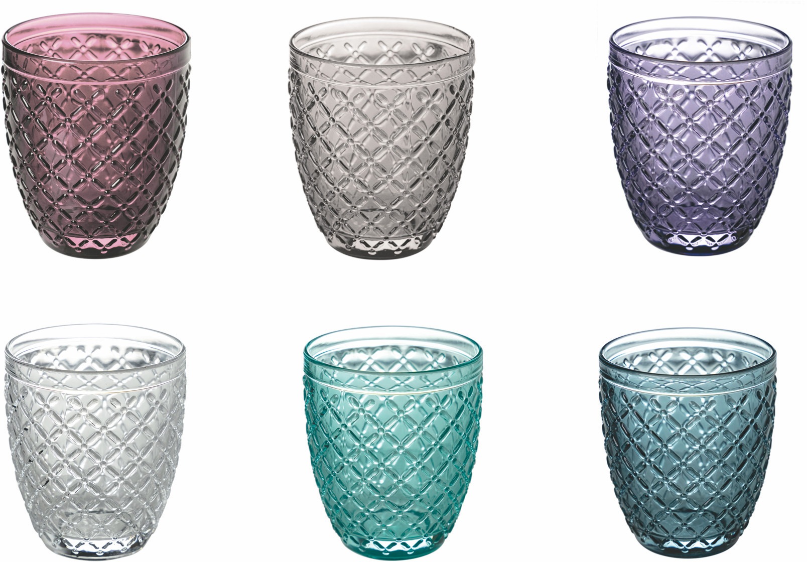 Villa d'Este Gläser-Set »Castle«, (Set, 6 tlg.), Wassergläser-Set, 6-teilig, Inhalt 350 ml