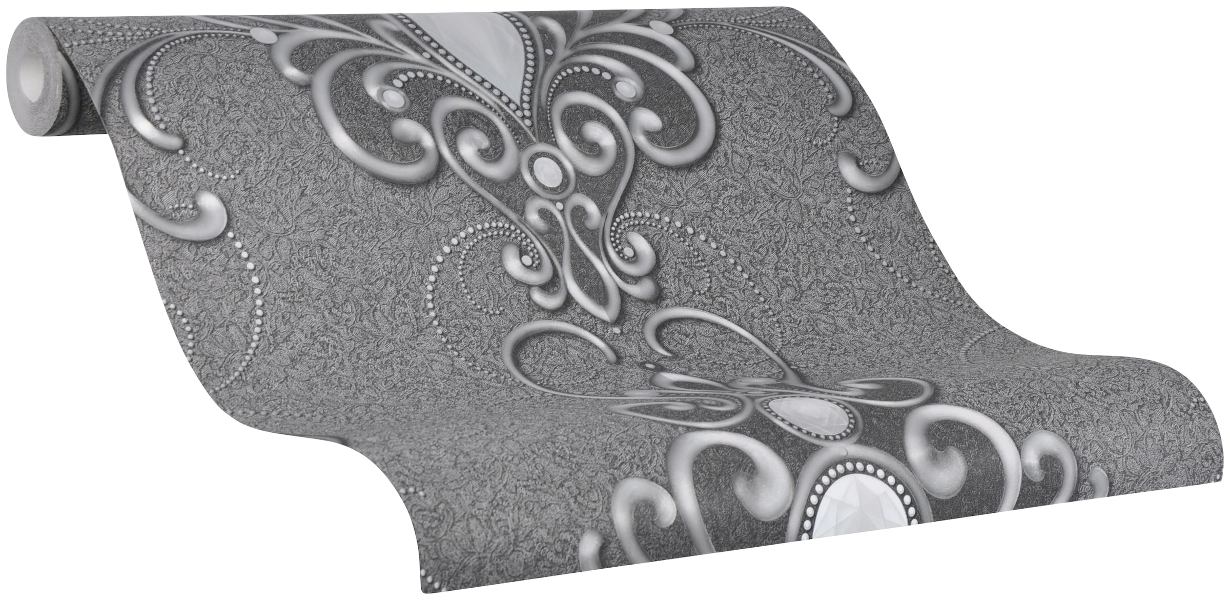 GLÖÖCKLER Vliestapete, B/L: 0,7m x 10,05m, Rollen: 1, schwarz, Wohnzimmer, Tapeten, moderne Tapete für Wohnzimmer Schlafzimmer Küche