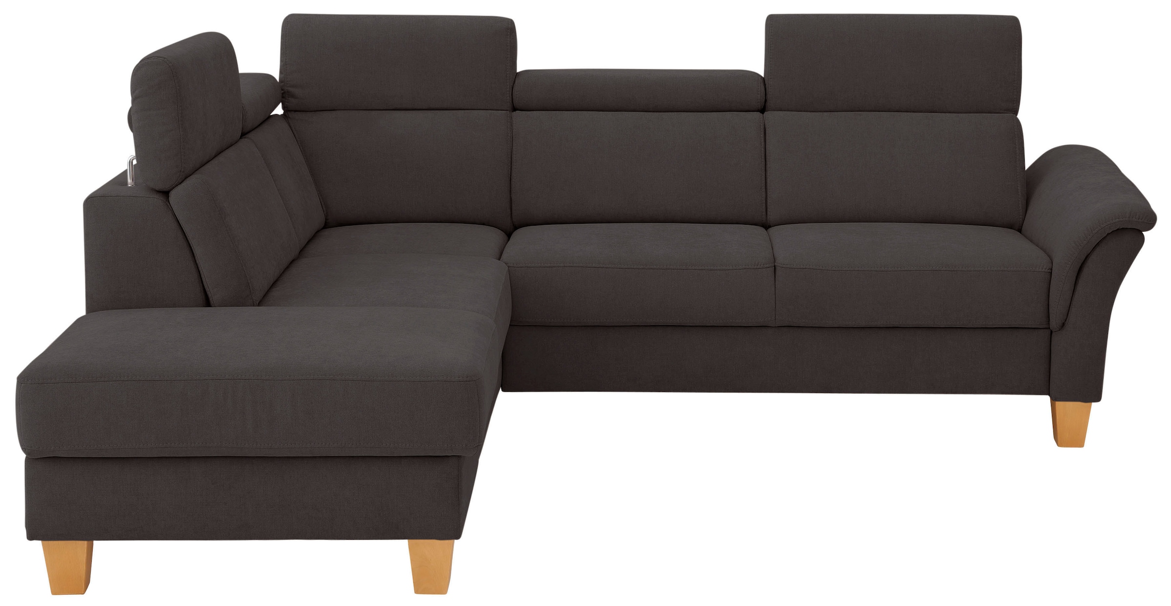 OTTO home Ecksofa "Conville L-Form" Federkern, wahlweise mit Schlaffunktion und Bettkasten bzw. Stauraum