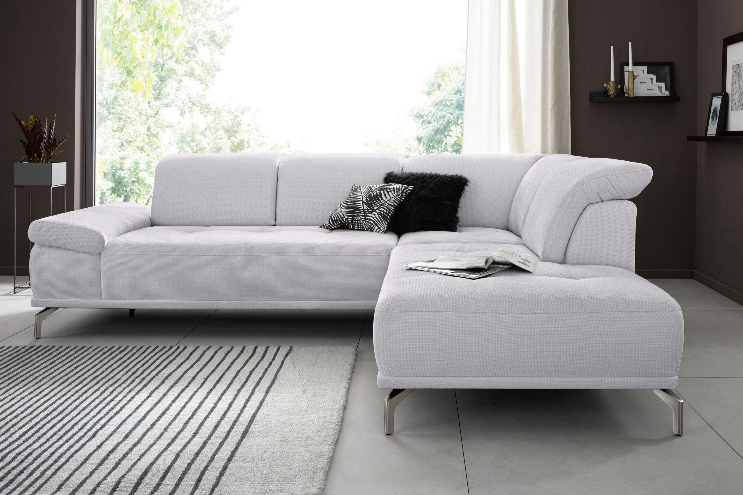 Places of Style Ecksofa "Caluna", Inkl.Sitztiefenverstellung, wahlweise mit günstig online kaufen