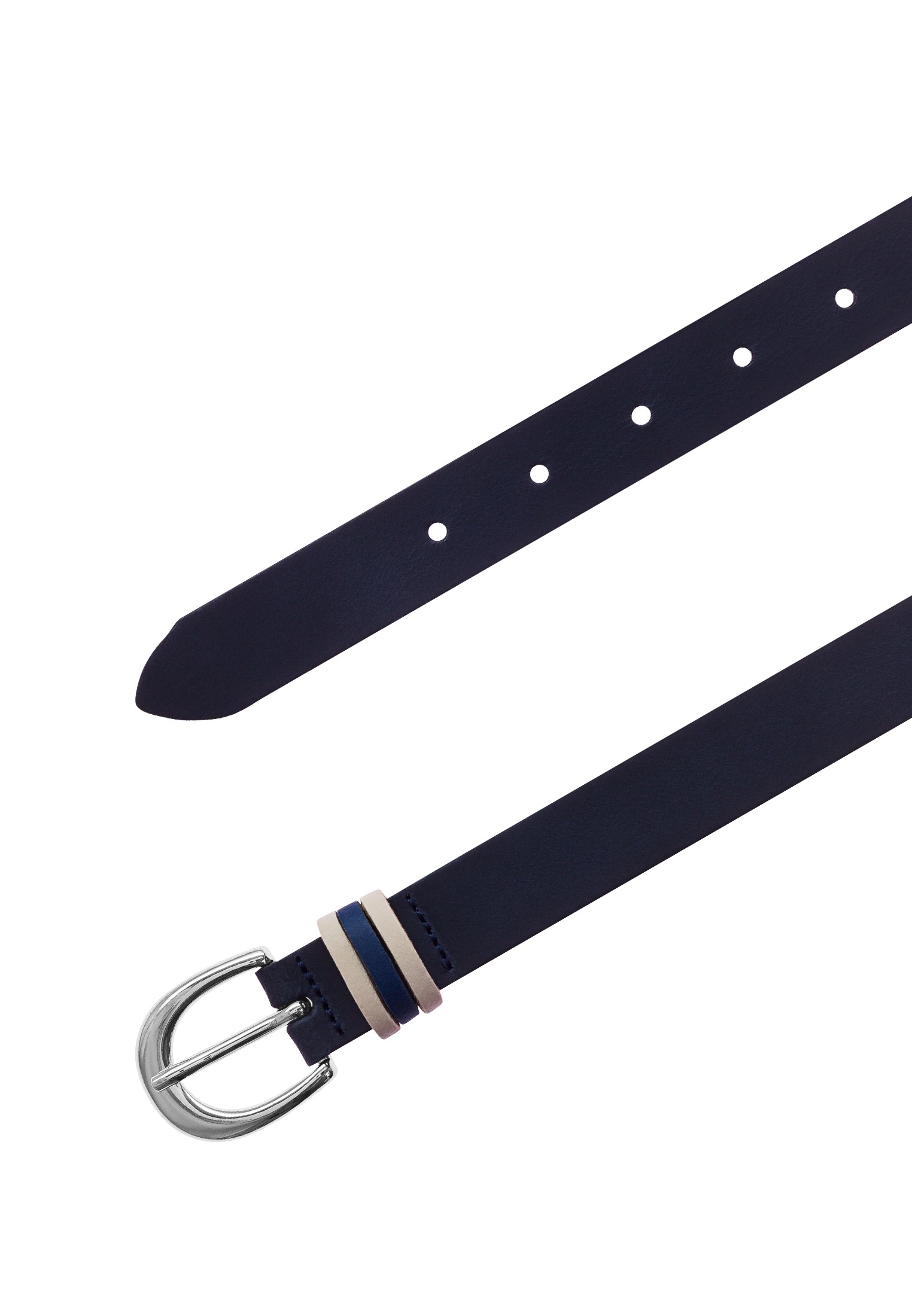 Tamaris Ledergürtel mit Dreifach-Schlaufe verziert