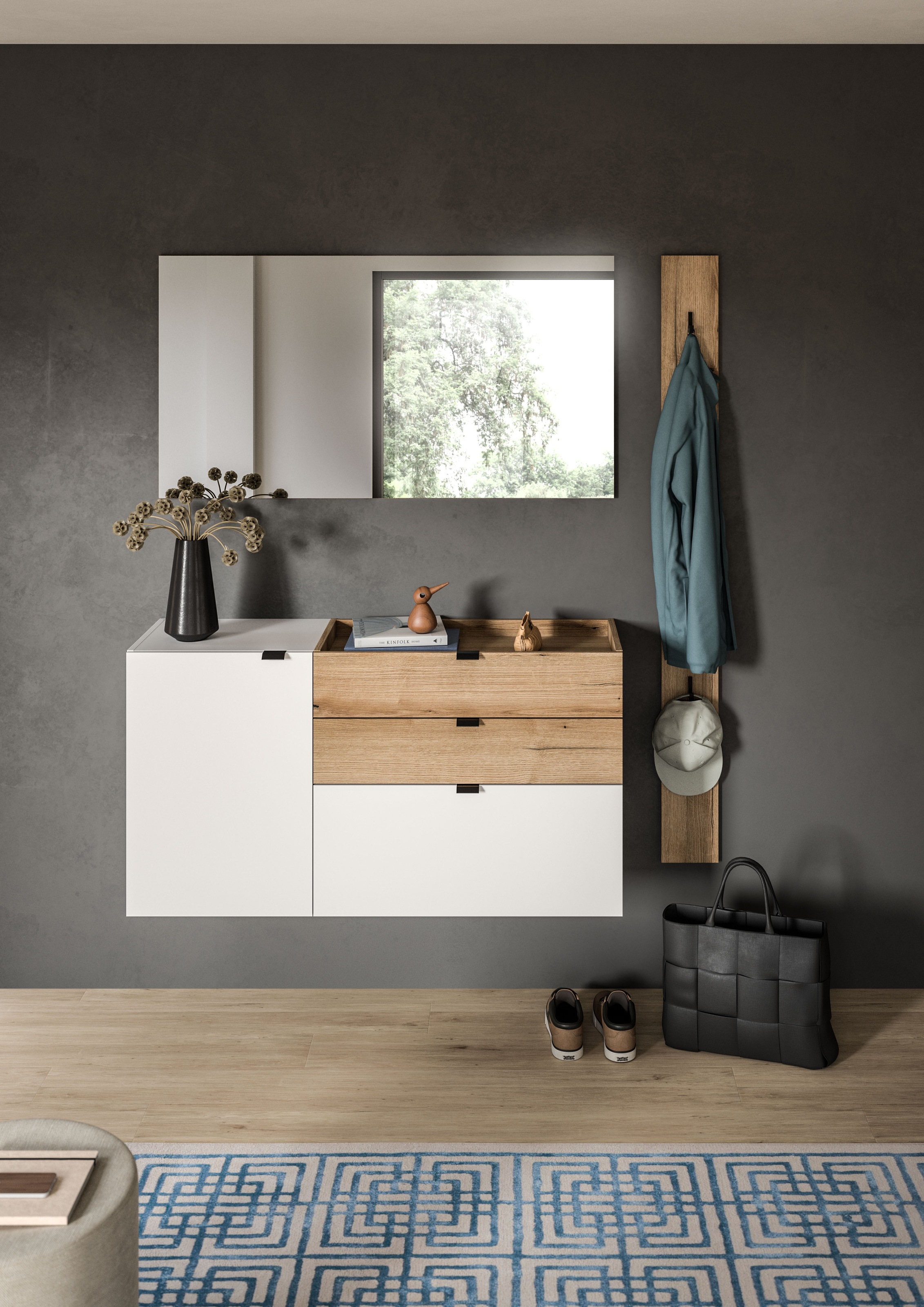 INOSIGN Garderoben-Set "Oran", (Set, 3 St.), Oran, Evoke Oak, Garderobenset günstig online kaufen