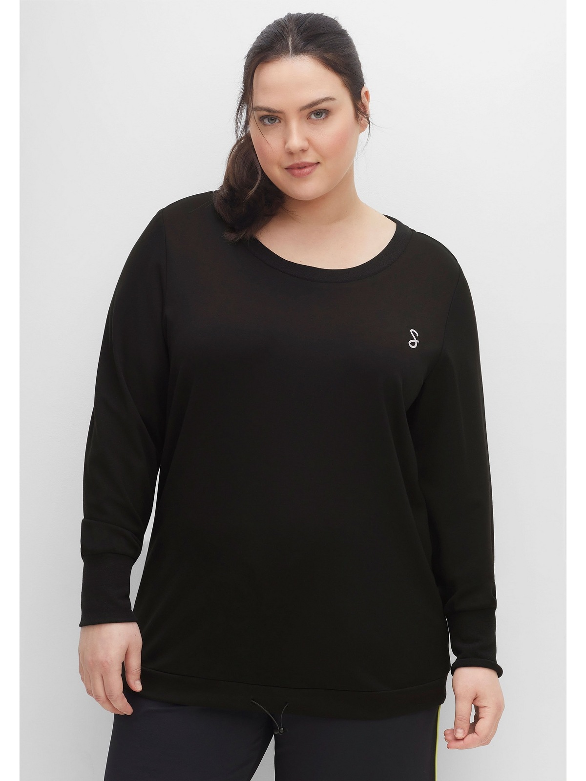 Sheego Sweatshirt »Große Größen«, aus Funktionsmaterial, mit Tunnelzug am Saum kaufen