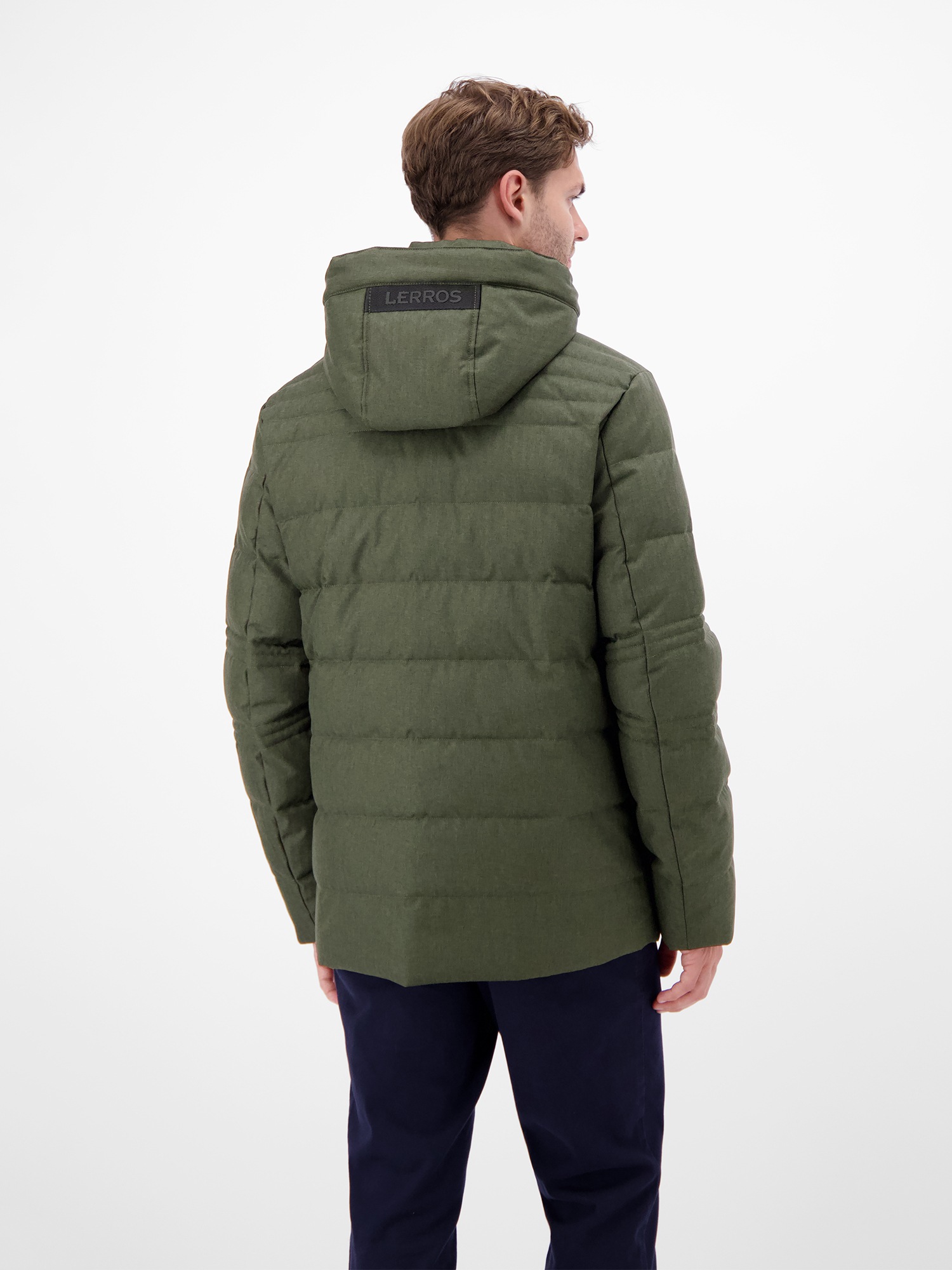 LERROS Steppjacke "LERROS Herren Fieldjacket in Woll-Optik", mit Kapuze, Wa günstig online kaufen