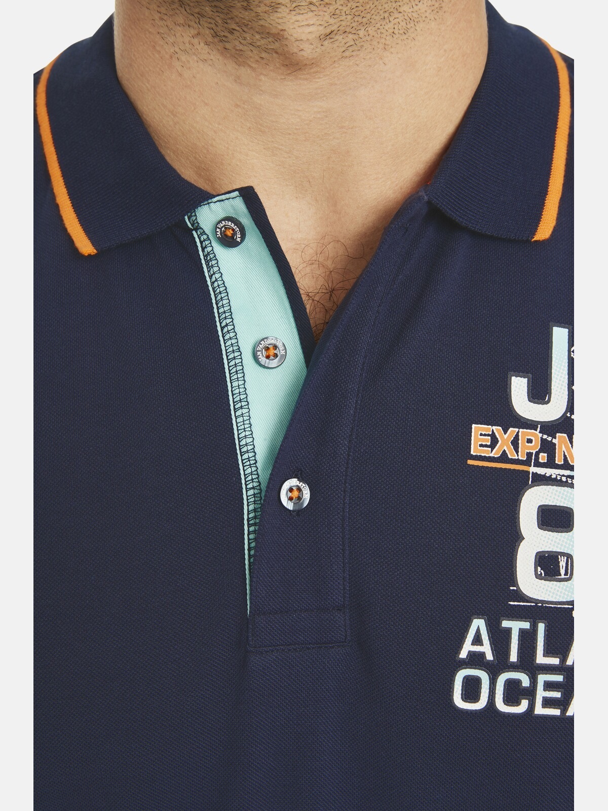 Jan Vanderstorm Poloshirt »Poloshirt UFFE«, (1 tlg.), mit sportlichem Aufdruck