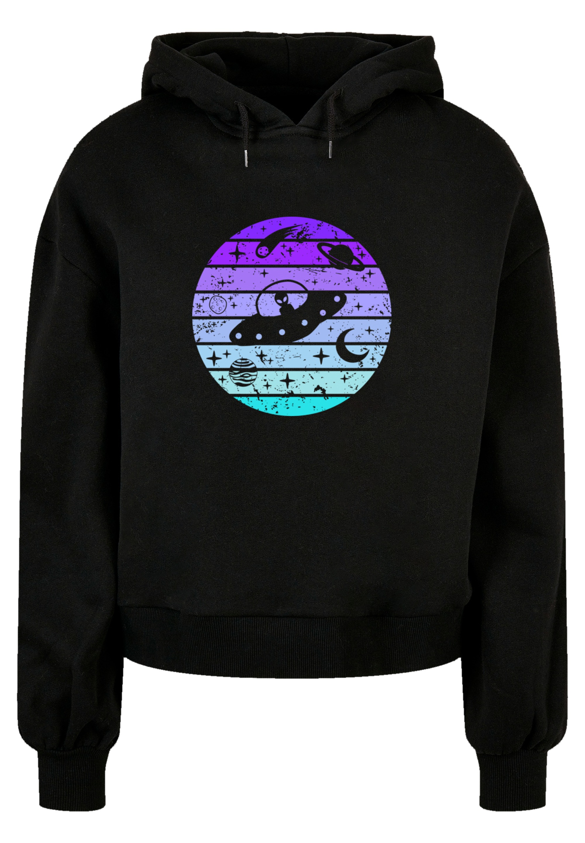 F4NT4STIC Sweatshirt »Retro Alien Weltraum Sonnenuntergang«, Premium Qualität