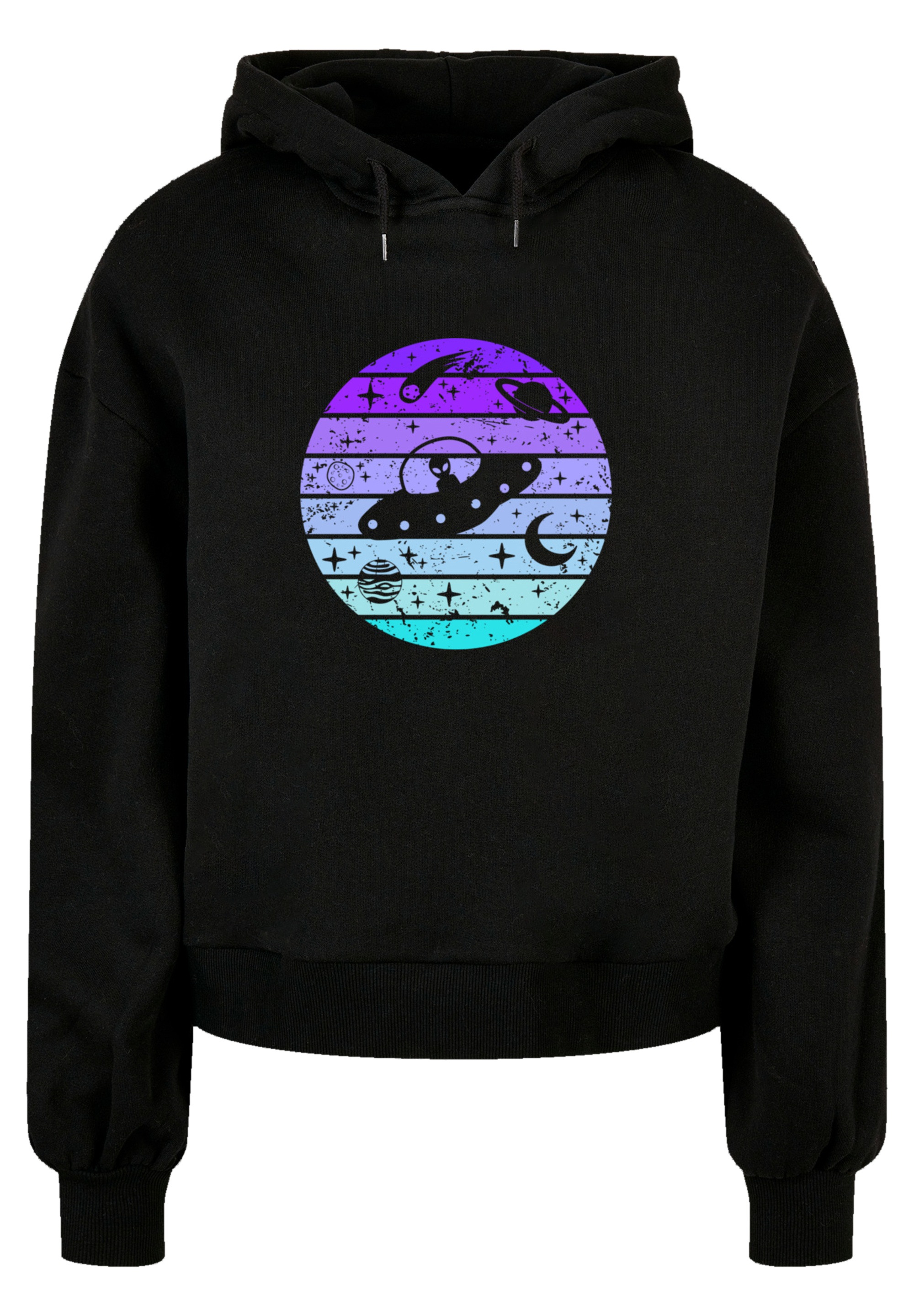 F4NT4STIC Sweatshirt "Retro Alien Weltraum Sonnenuntergang", Premium Qualit günstig online kaufen