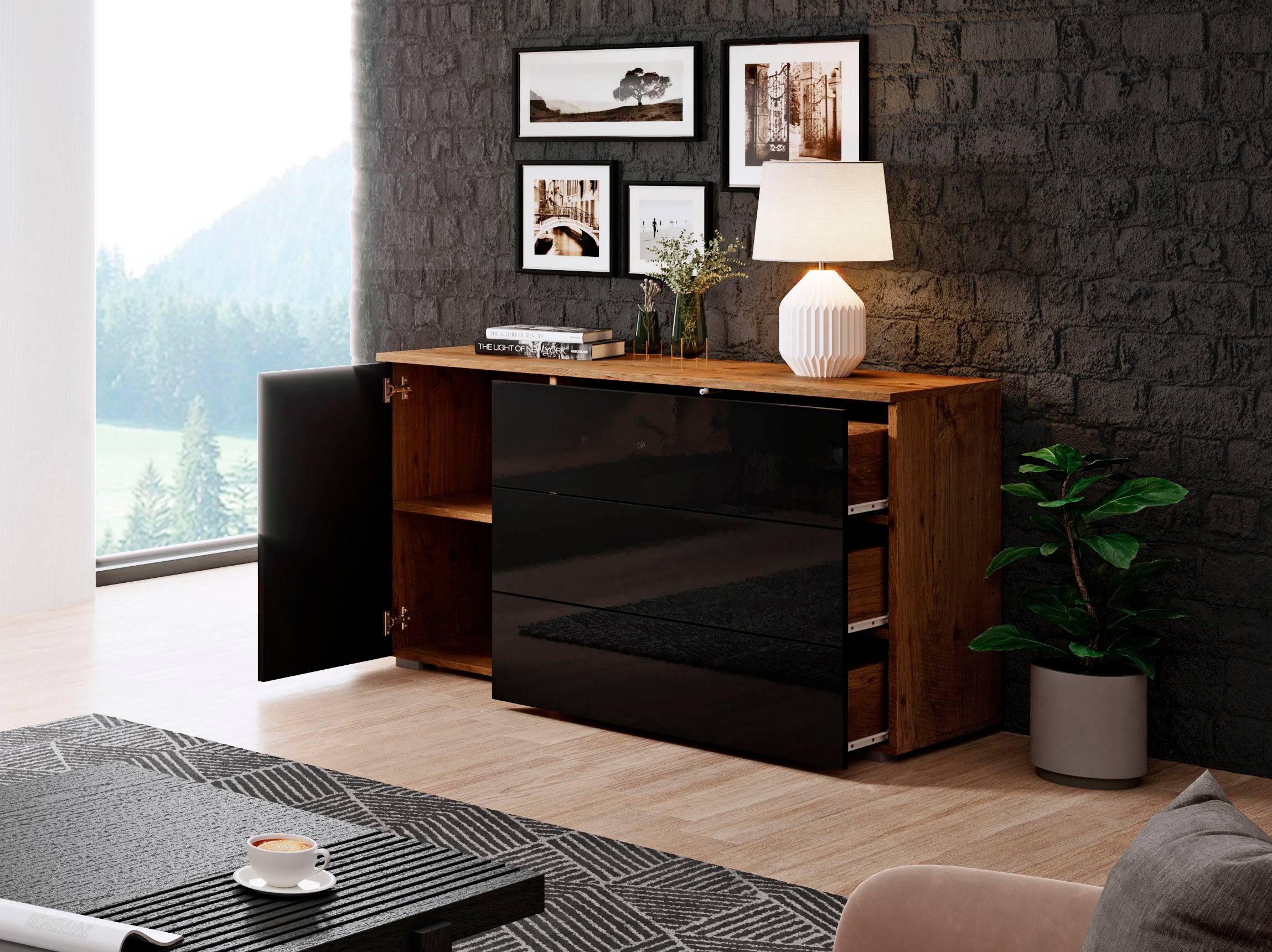 INOSIGN Sideboard "PARIS" 1 Stk. tlg. Moderne 110cm breite grifflose Kommod günstig online kaufen