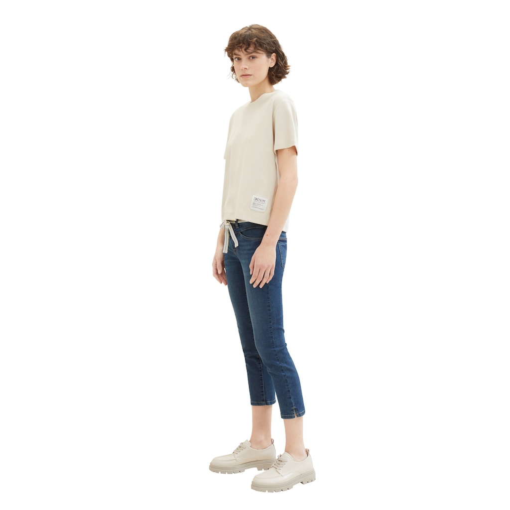 TOM TAILOR Slim-fit-Jeans »ALEXA«, in 7/8 Länge und mit Bindeband